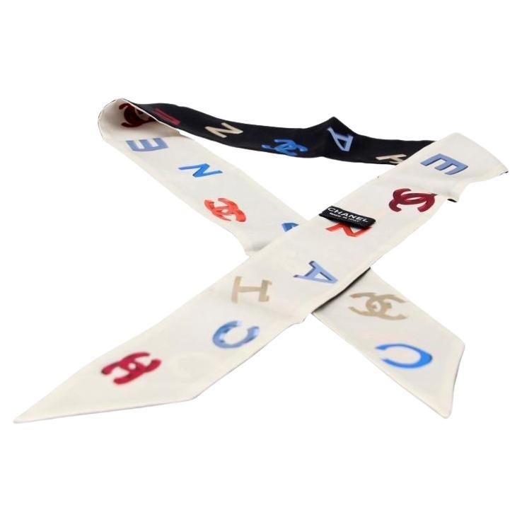 Chanel 3d Letters Twilly Circus Colors Italy Scarf/Wrap CC-0819N-0001 For Sale
