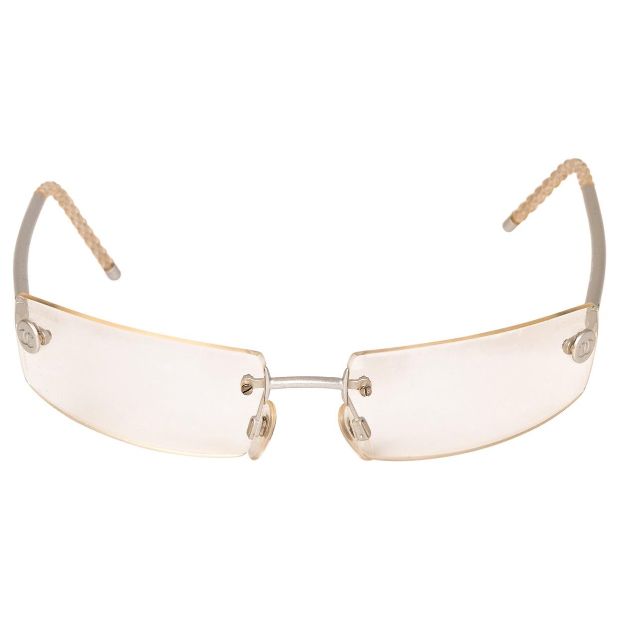 Chanel 4047 Framless CC Logo Glasses Clear at 1stDibs