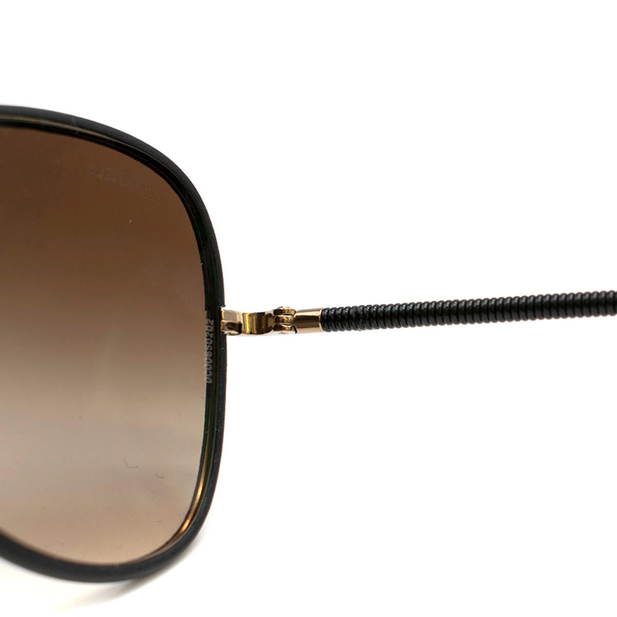 Chanel 4227-Q Black & Gold Pilot Sunglasses 1