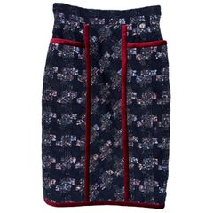 Chanel 4K$ Keirah Knightley Stil Schwarz Tweed Rock 34 FR