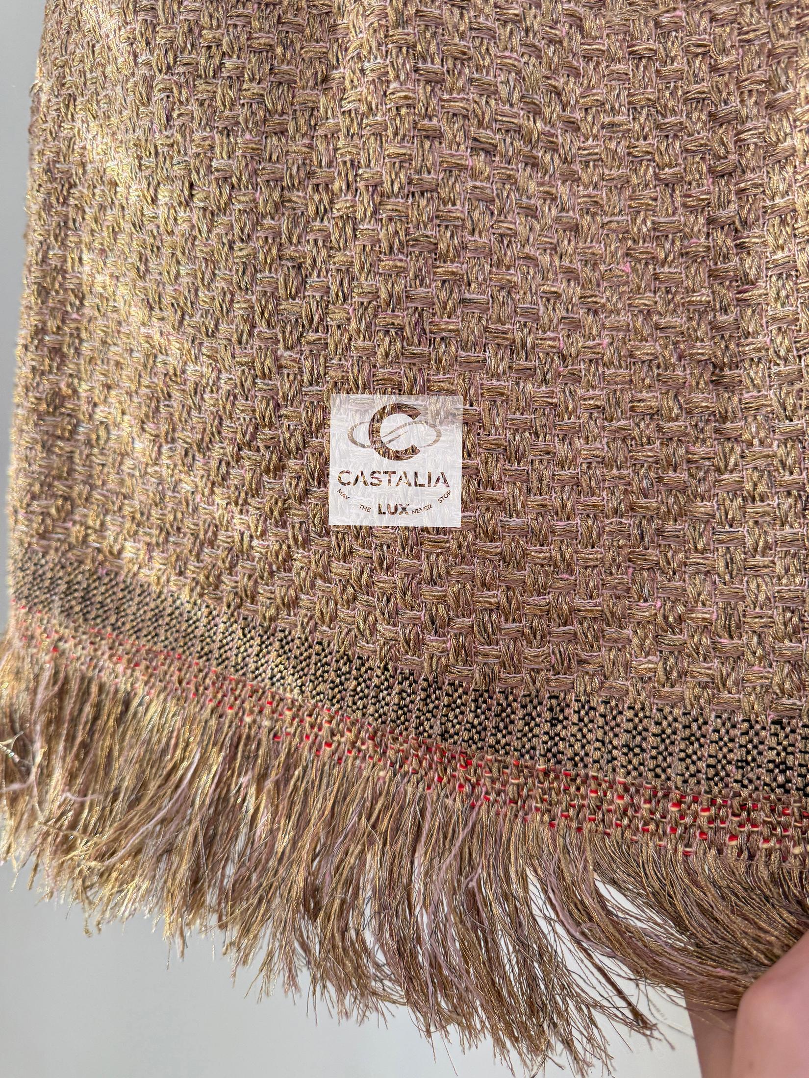 Chanel 4K$ New Paris / Cosmopolite Lesage Gonna in tweed 38 FR in vendita 1