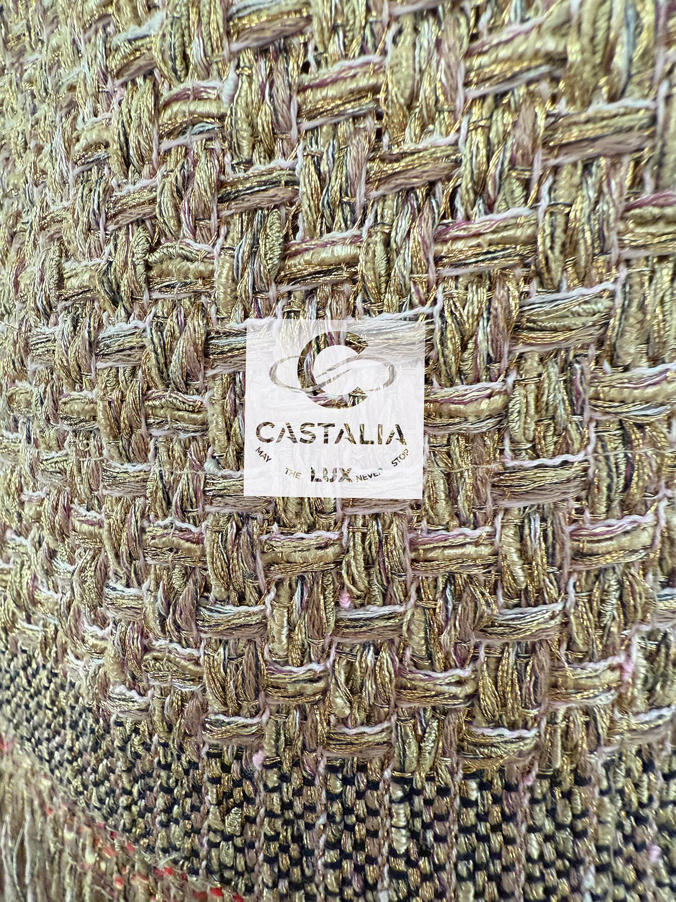 Chanel 4K$ New Paris / Cosmopolite Lesage Tweed Skirt 38 FR For Sale 4