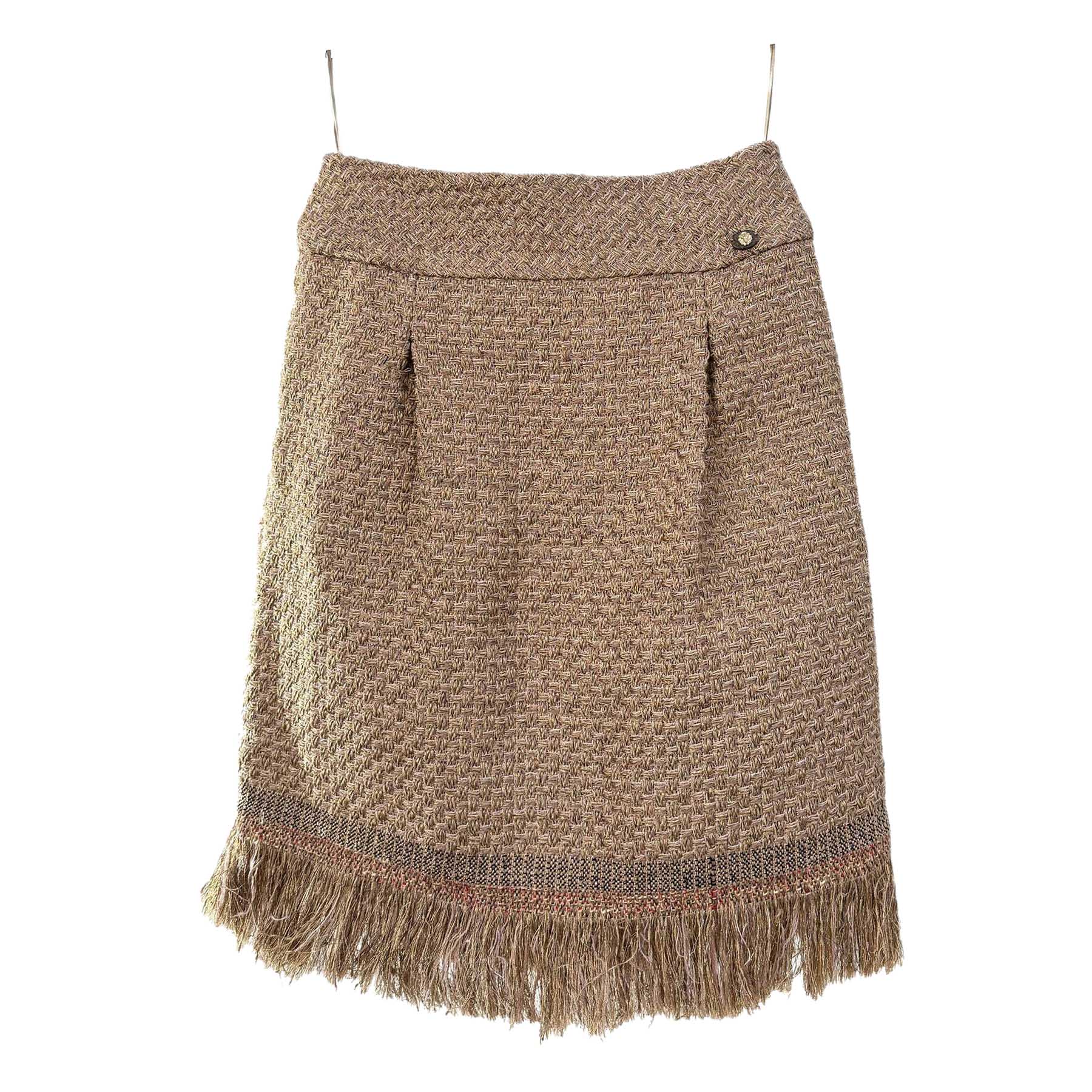 Chanel 4K$ New Paris / Cosmopolite Lesage Tweed Skirt 38 FR