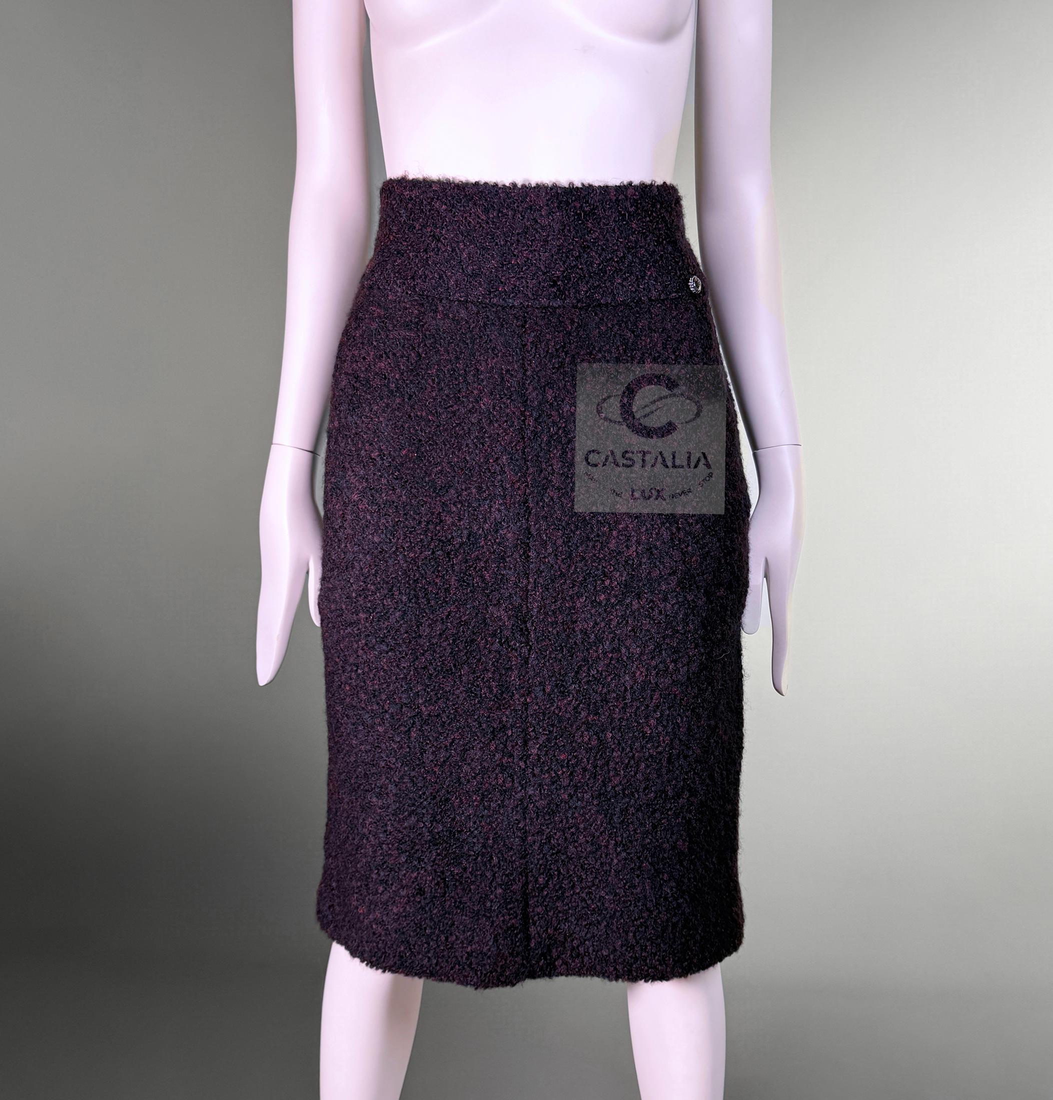 CHANEL 4K$ New Paris / Dallas Jupe en tweed d'alpaga 42 FR en vente 6