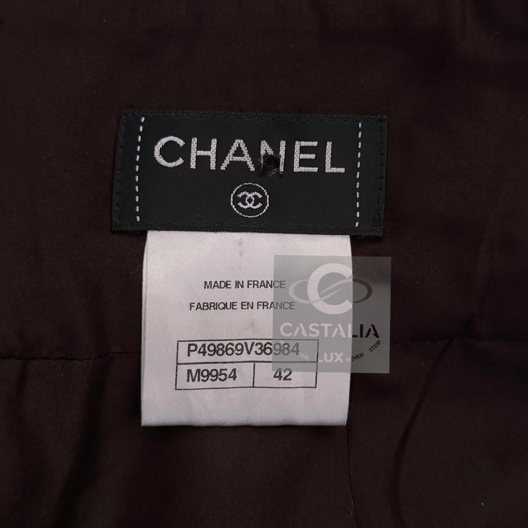 CHANEL 4K$ New Paris / Dallas Jupe en tweed d'alpaga 42 FR en vente 9