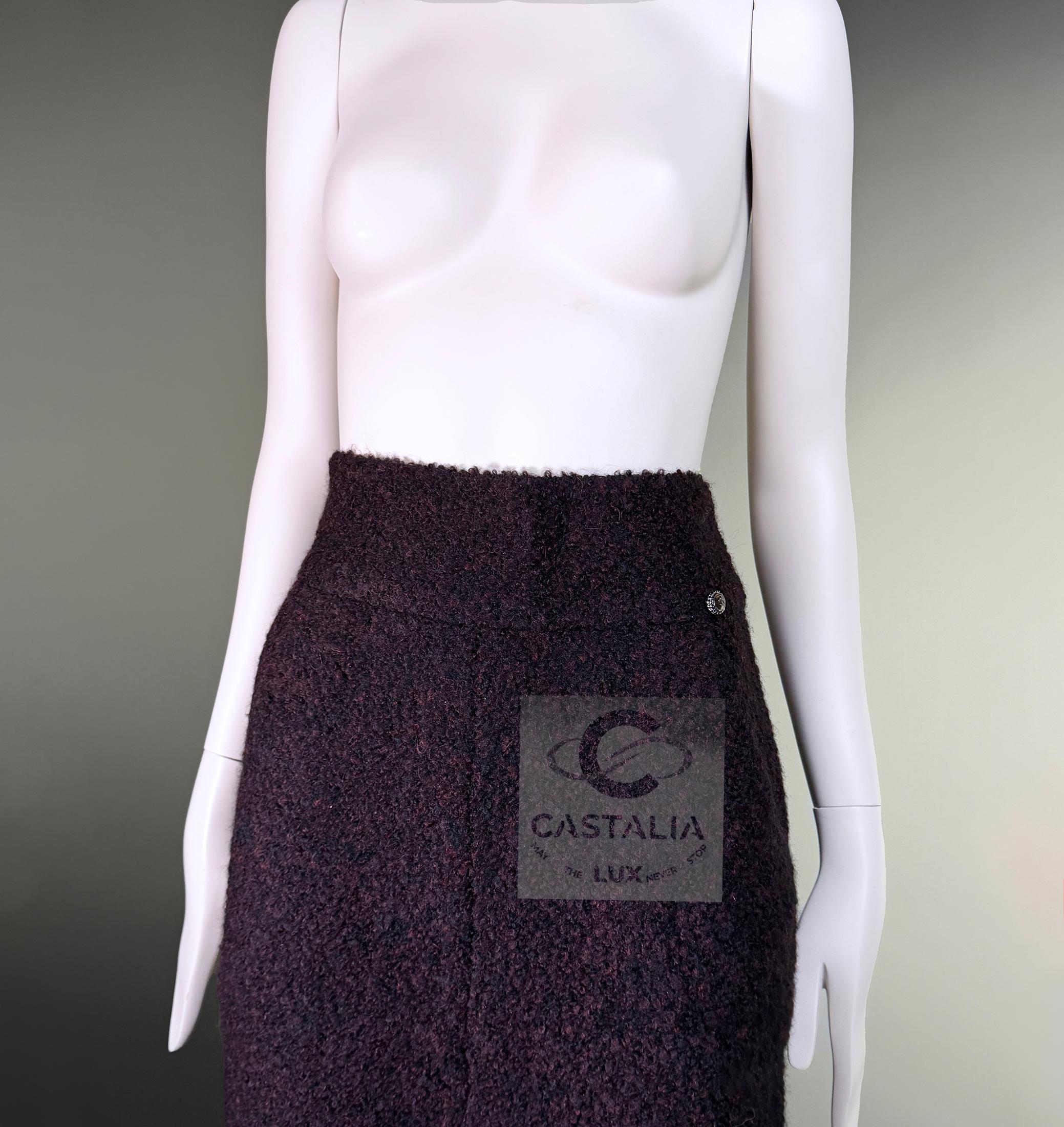 CHANEL 4K$ New Paris / Dallas Jupe en tweed d'alpaga 42 FR en vente 1