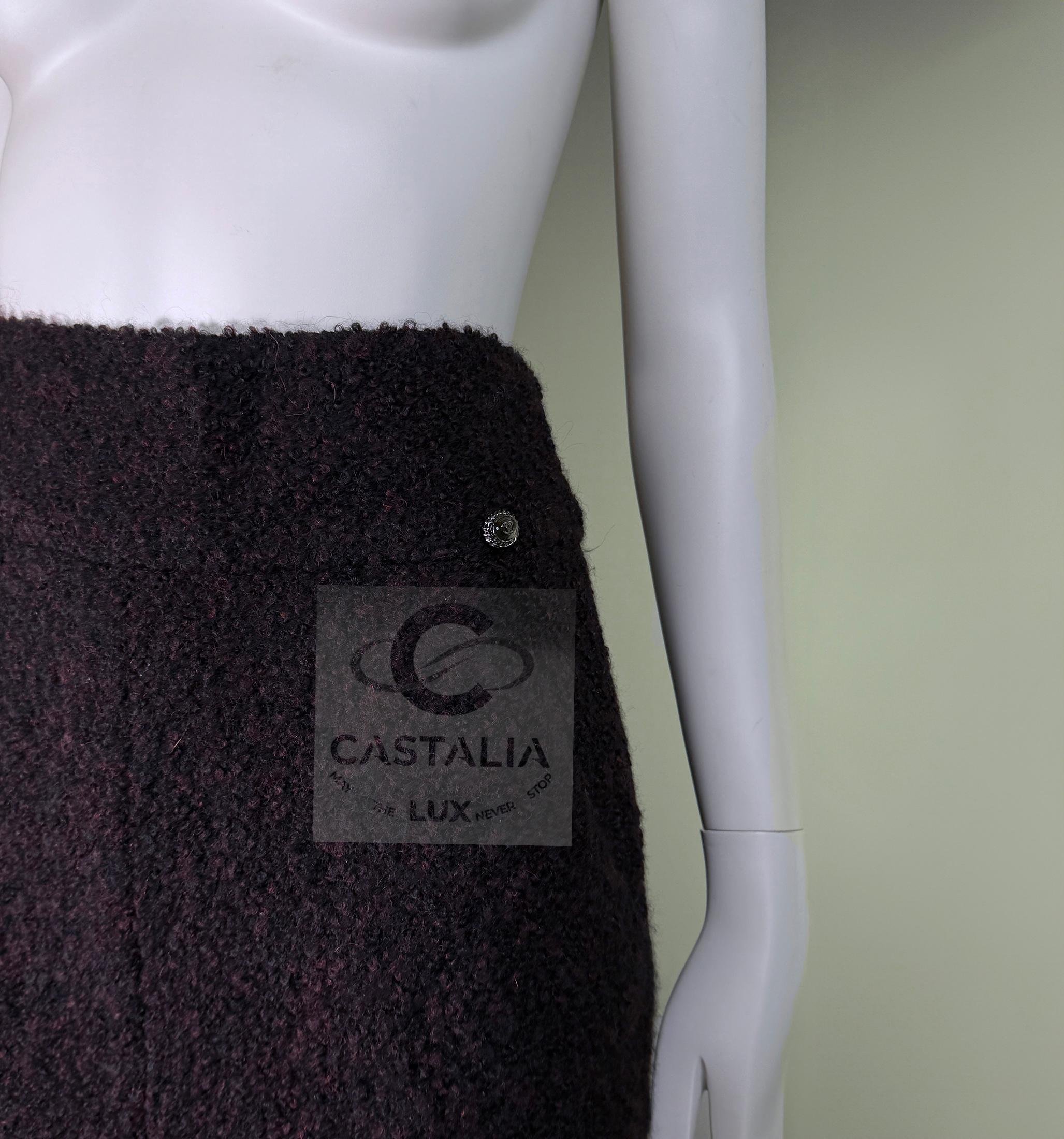 CHANEL 4K$ New Paris / Dallas Jupe en tweed d'alpaga 42 FR en vente 2