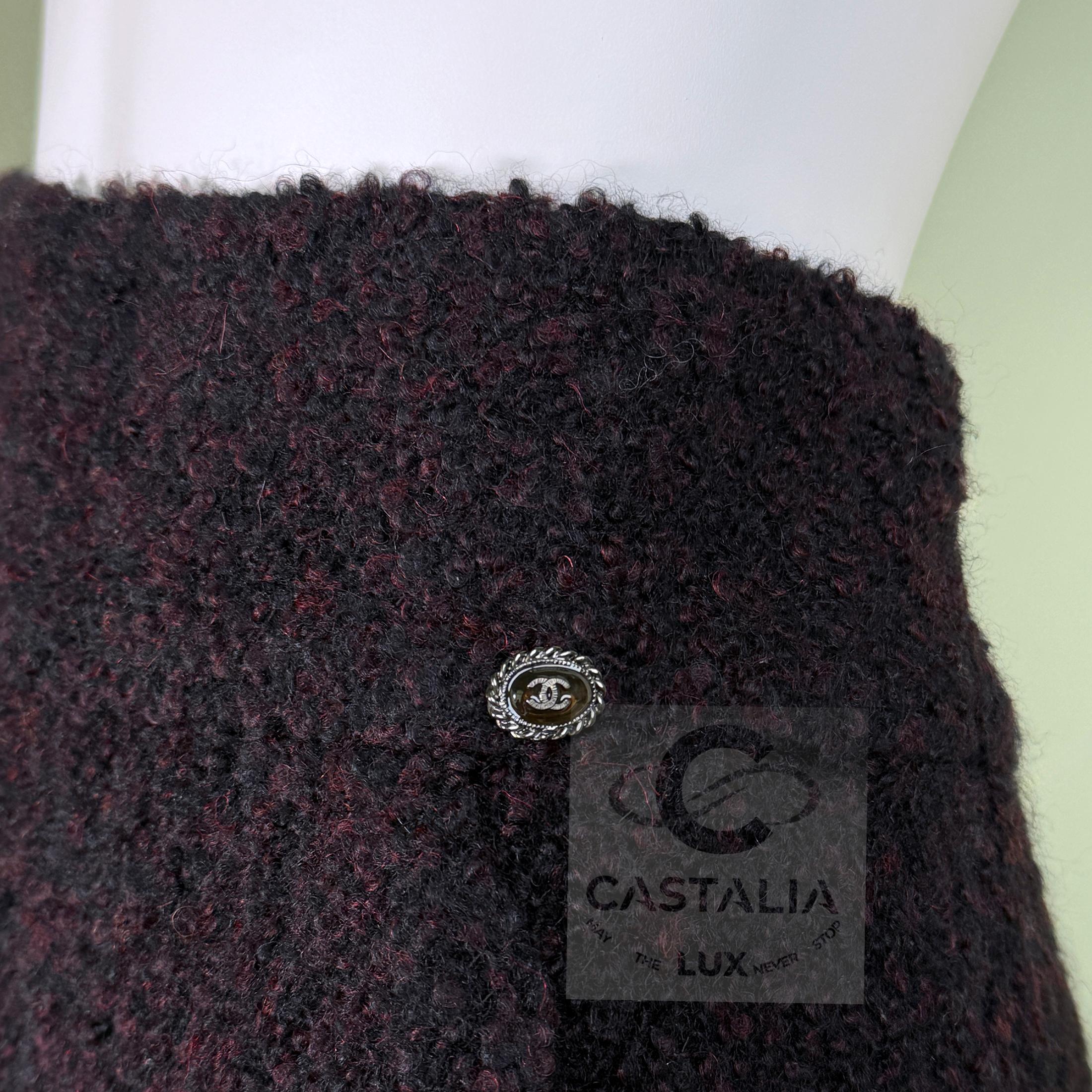 CHANEL 4K$ New Paris / Dallas Jupe en tweed d'alpaga 42 FR en vente 3