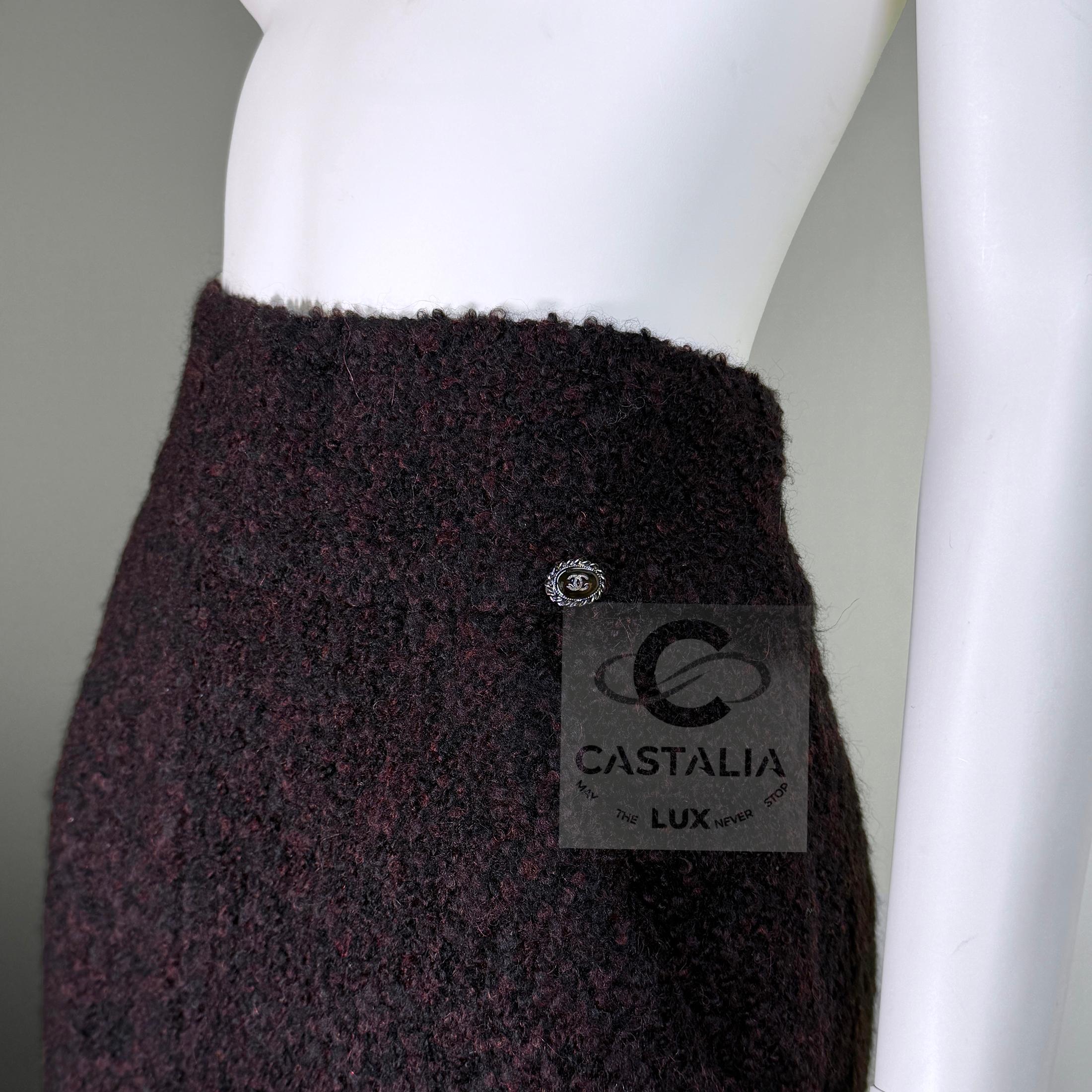 CHANEL 4K$ New Paris / Dallas Jupe en tweed d'alpaga 42 FR en vente 4