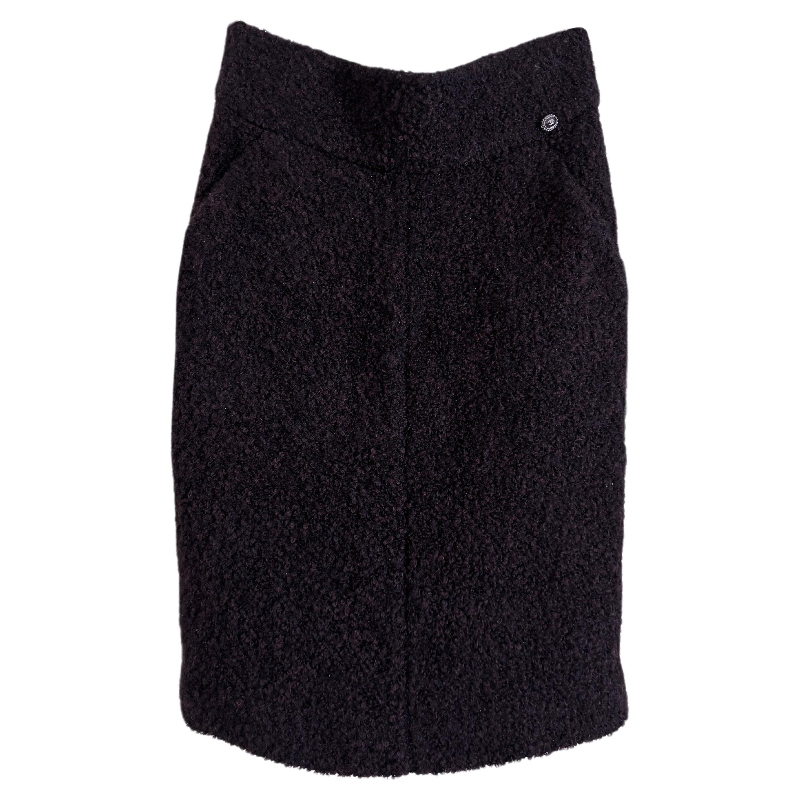 CHANEL 4K$ New Paris / Dallas Jupe en tweed d'alpaga 42 FR en vente