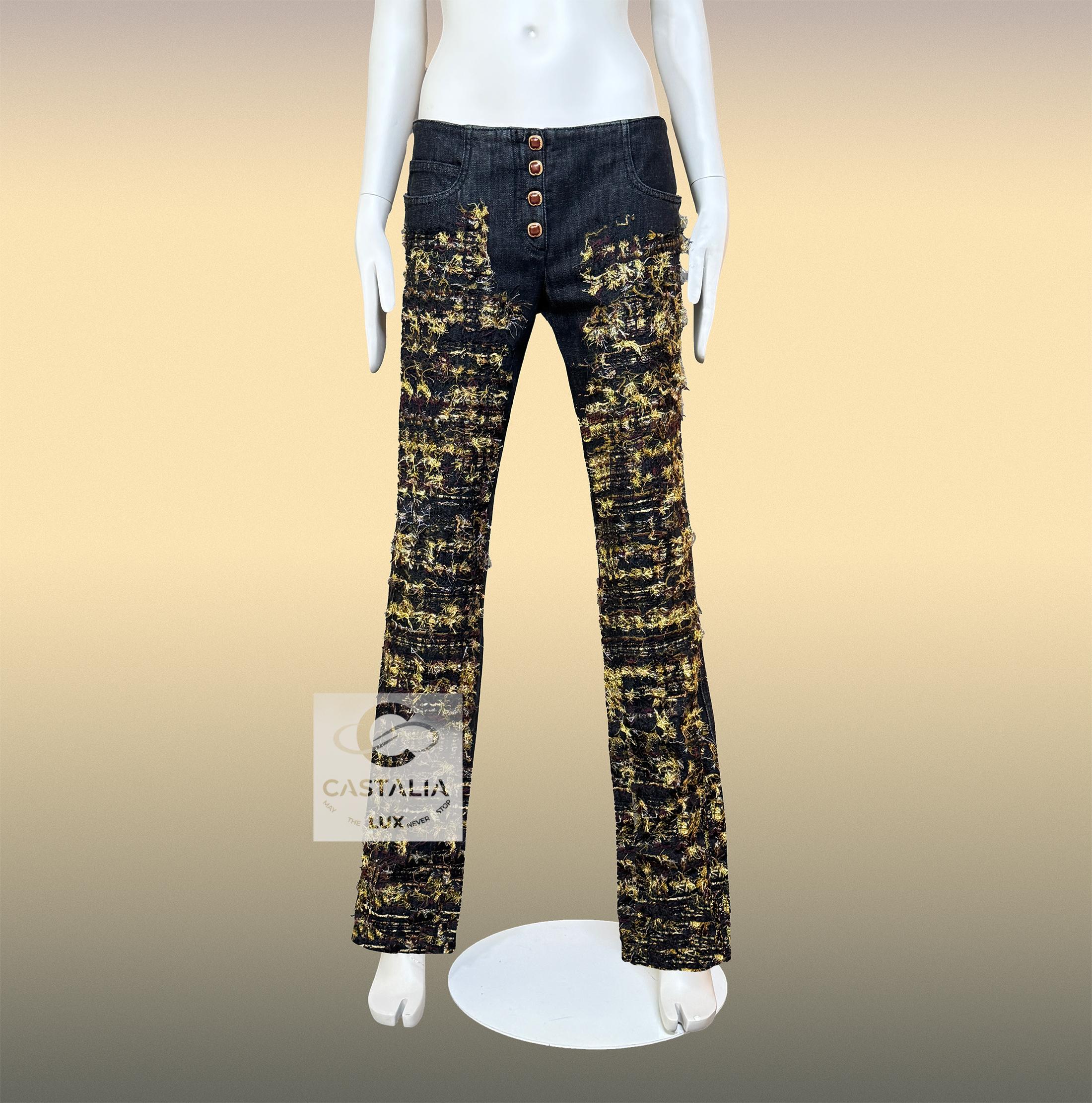 Chanel 4K$ Paris / Byzance Relic Runway Trousers 40 FR Excellent état - En vente à Dubai, AE