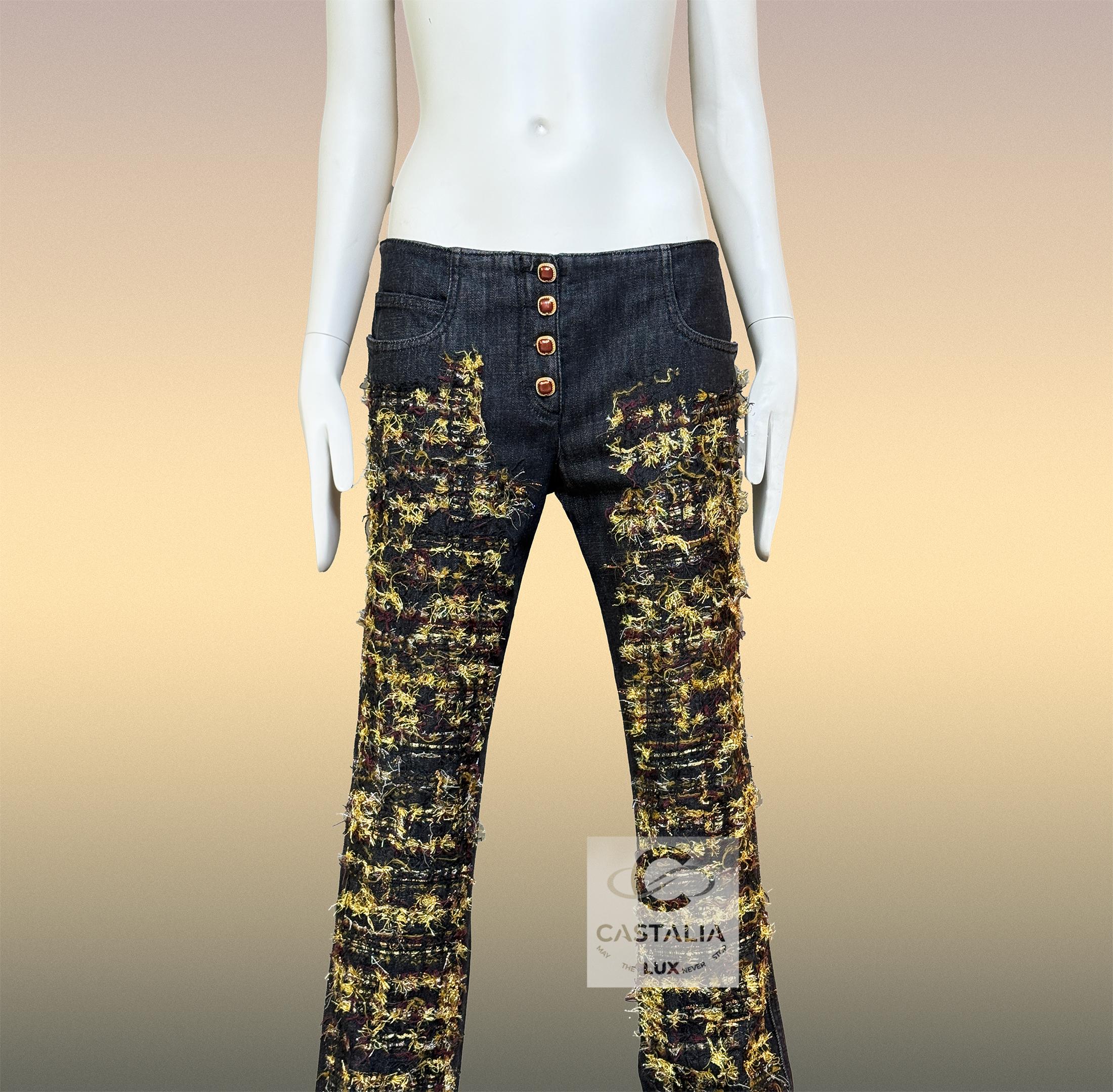 Chanel 4K$ Paris / Byzance Relic Runway Trousers 40 FR Unisexe en vente