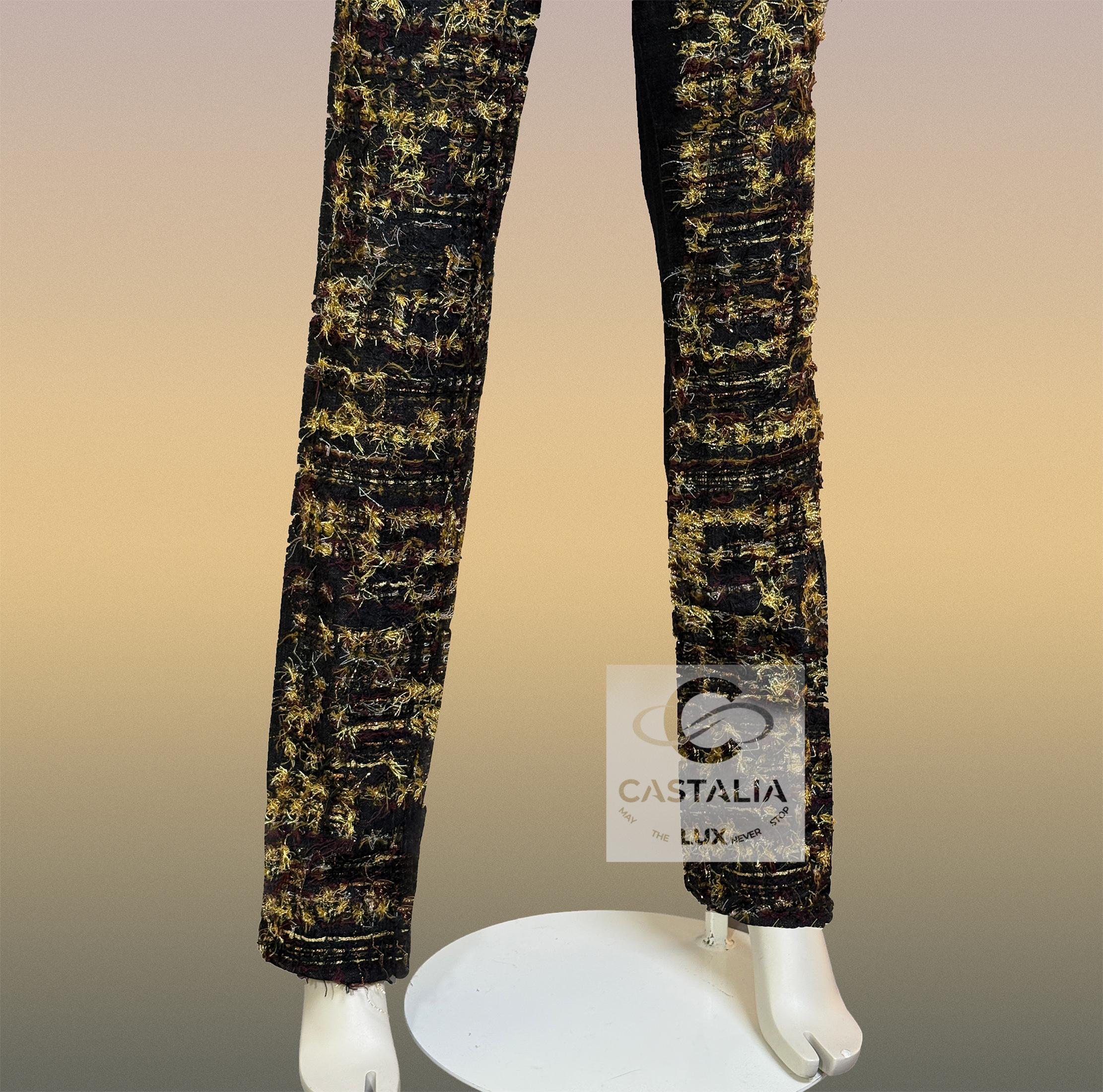 Chanel 4K$ Paris / Byzance Relic Runway Trousers 40 FR en vente 3