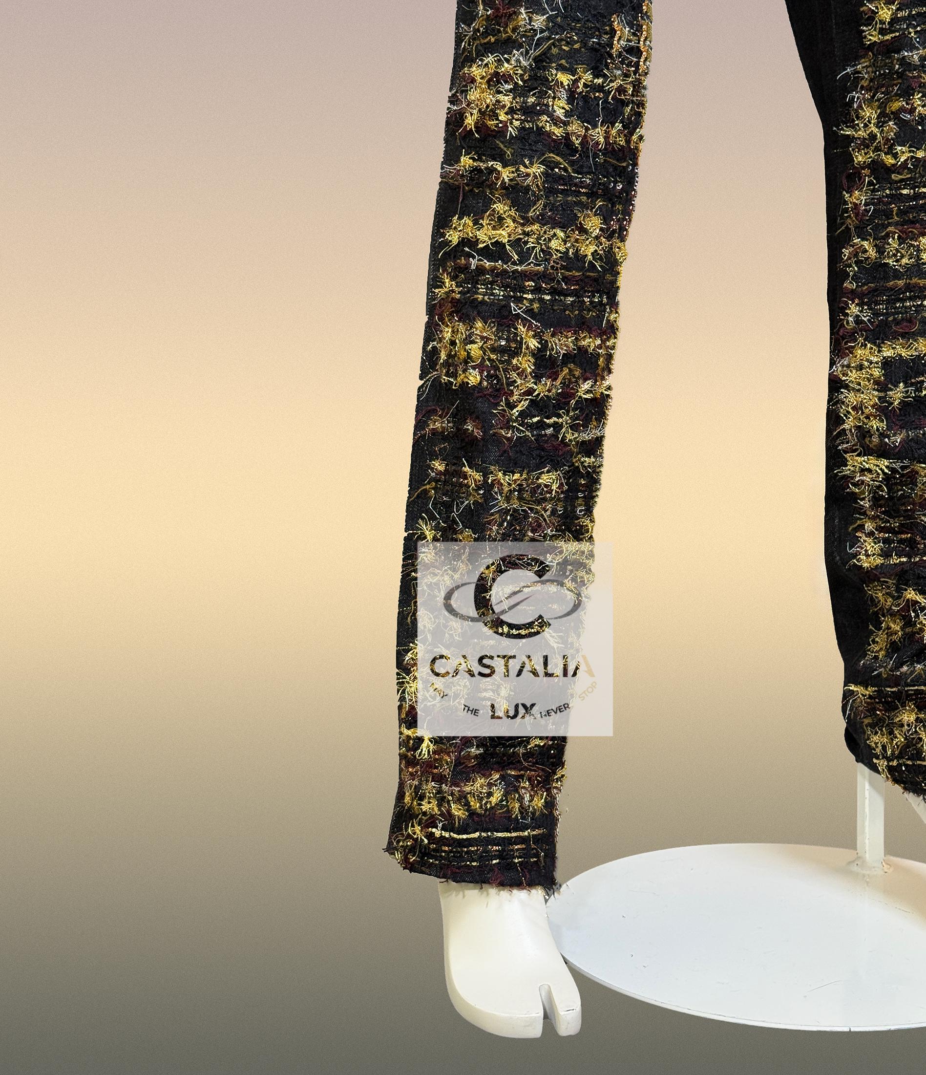 Chanel 4K$ Paris / Byzance Relic Runway Trousers 40 FR en vente 4