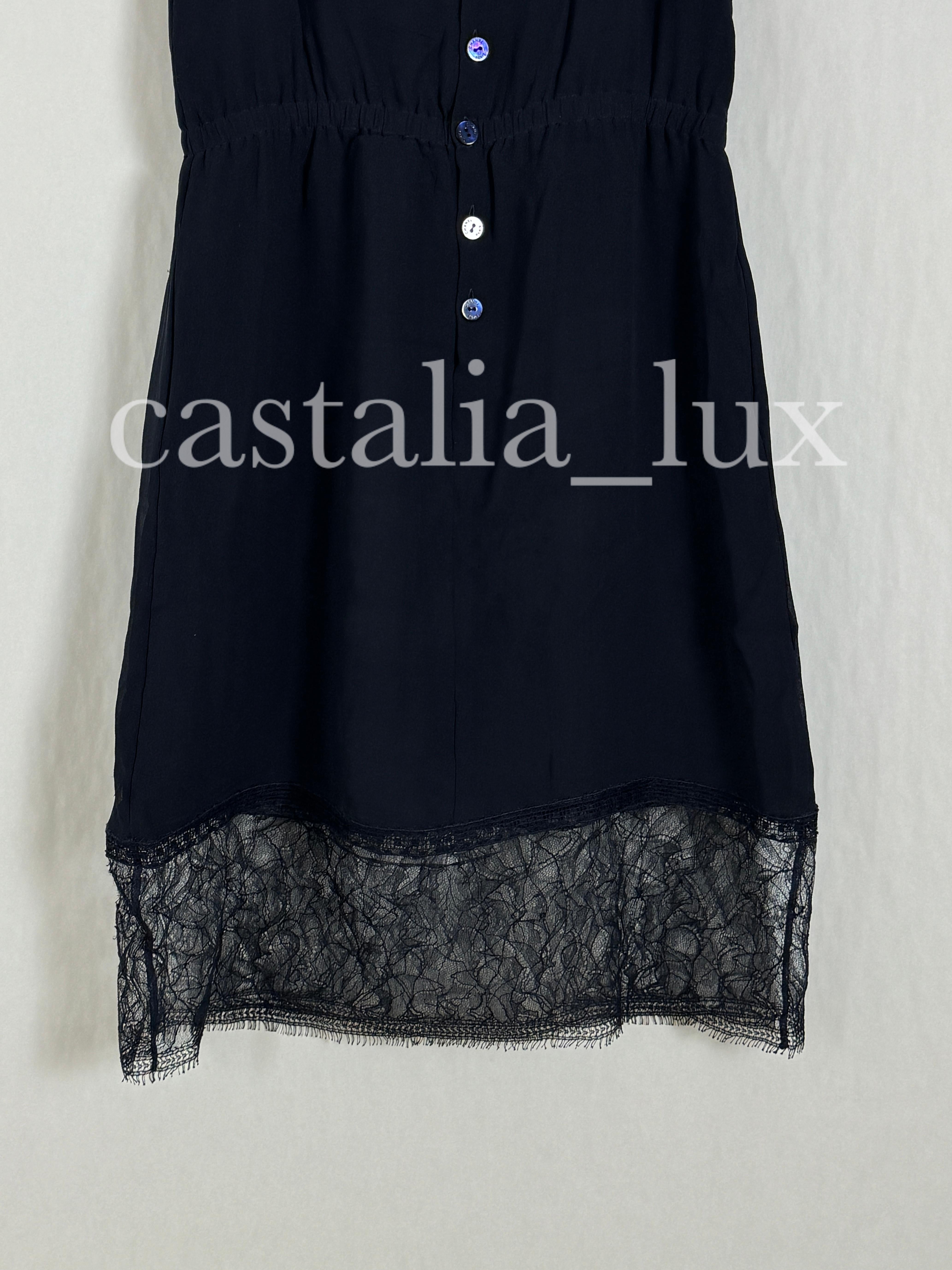 Chanel 4K$ Silk and Lace Runway Dress 6
