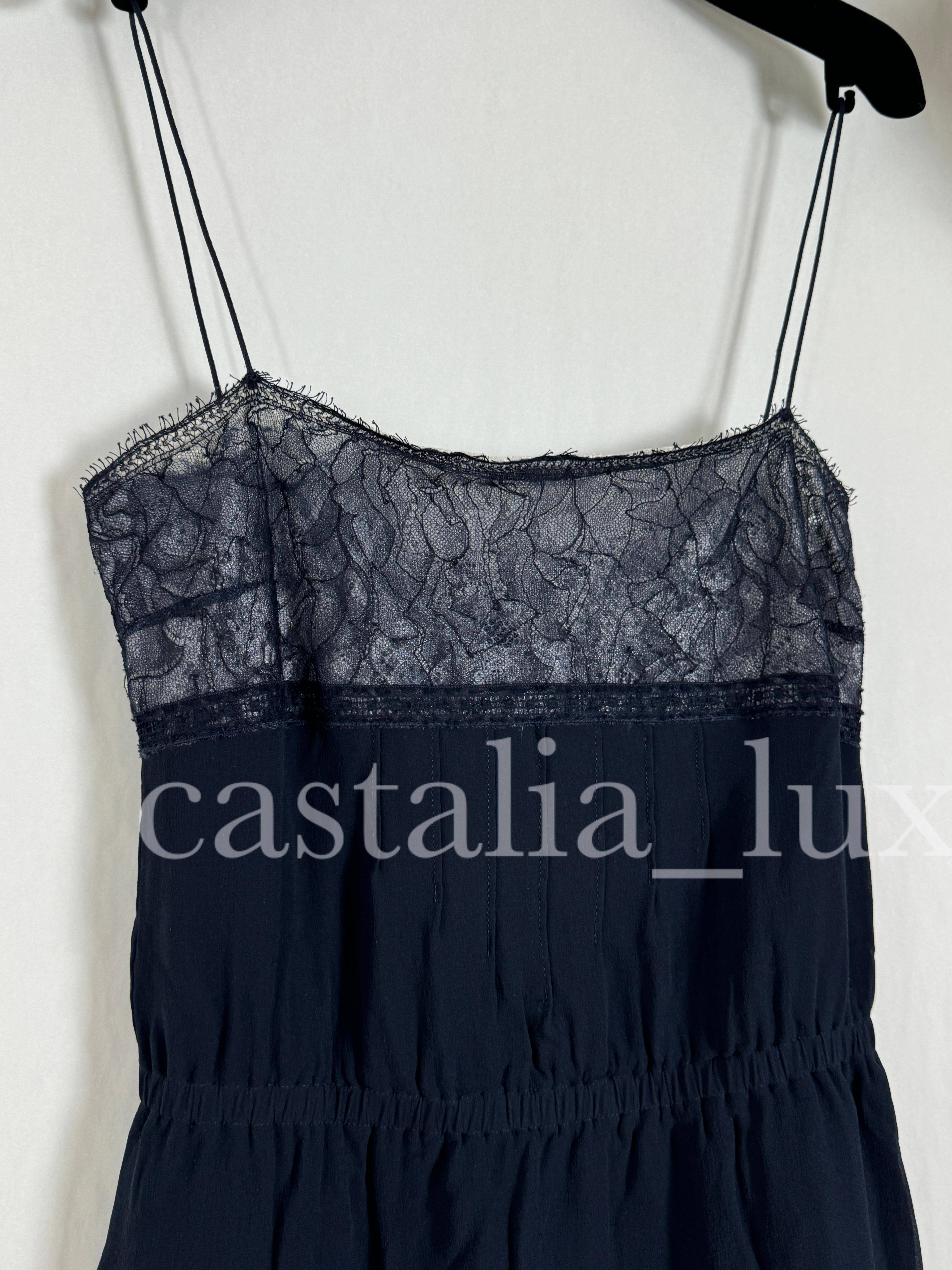 Chanel 4K$ Silk and Lace Runway Dress 7