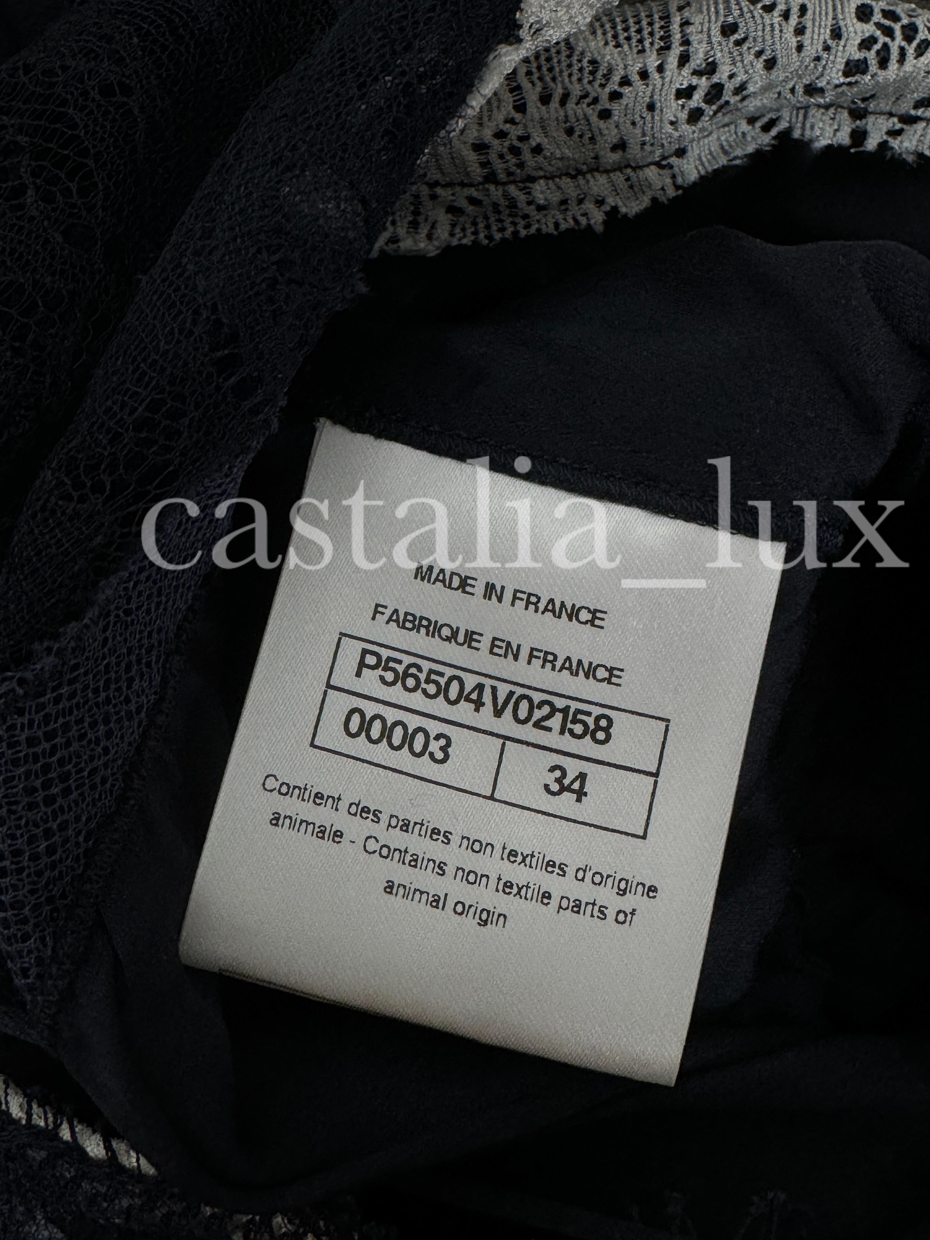 Chanel 4K$ Silk and Lace Runway Dress 12