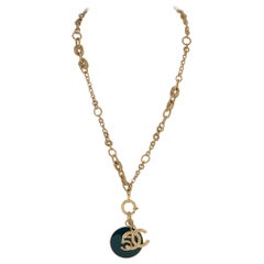 Chanel 5 & CC Lange Silber-Halskette