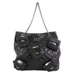 chanel bely Chanel 5 Pocket Reissue Tote Quilted Aged Calfskin Large