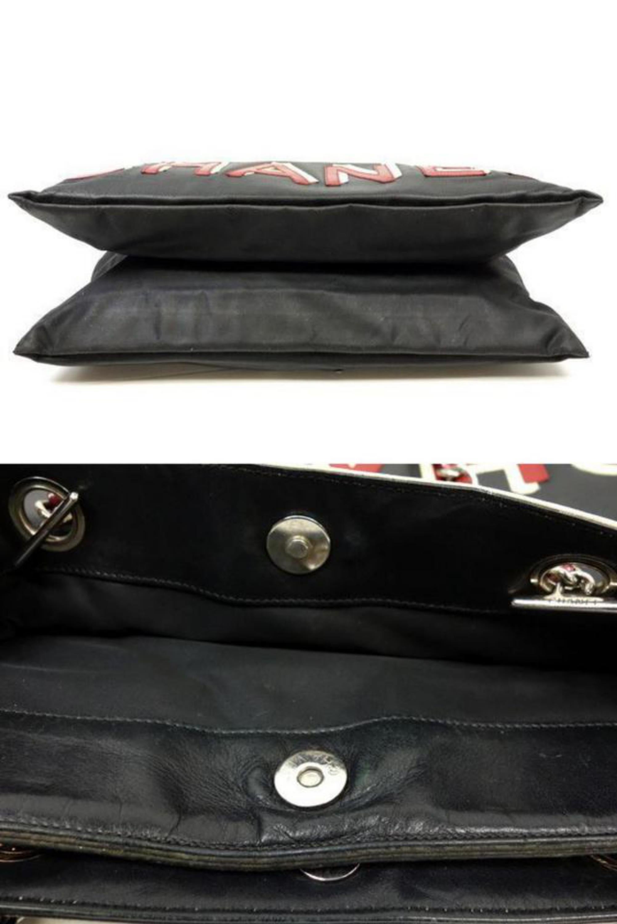 Chanel 5 Star Chain Tote 227481 Black Leather Shoulder Bag For Sale 4