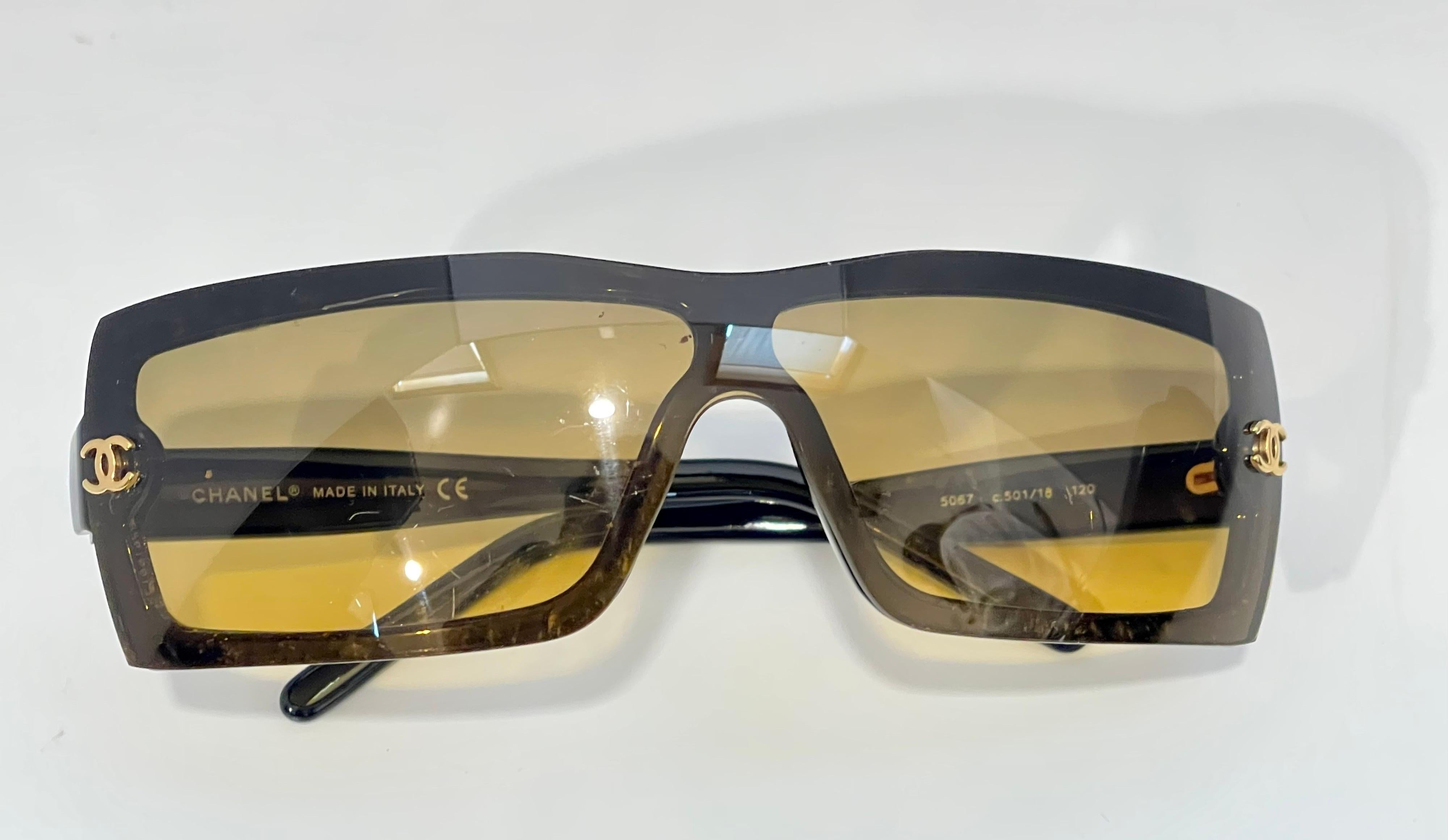 Chanel 5067 c 501/18 120 Brown/Golden Women Sunglasses,  Made in  Italy CC logo 5
