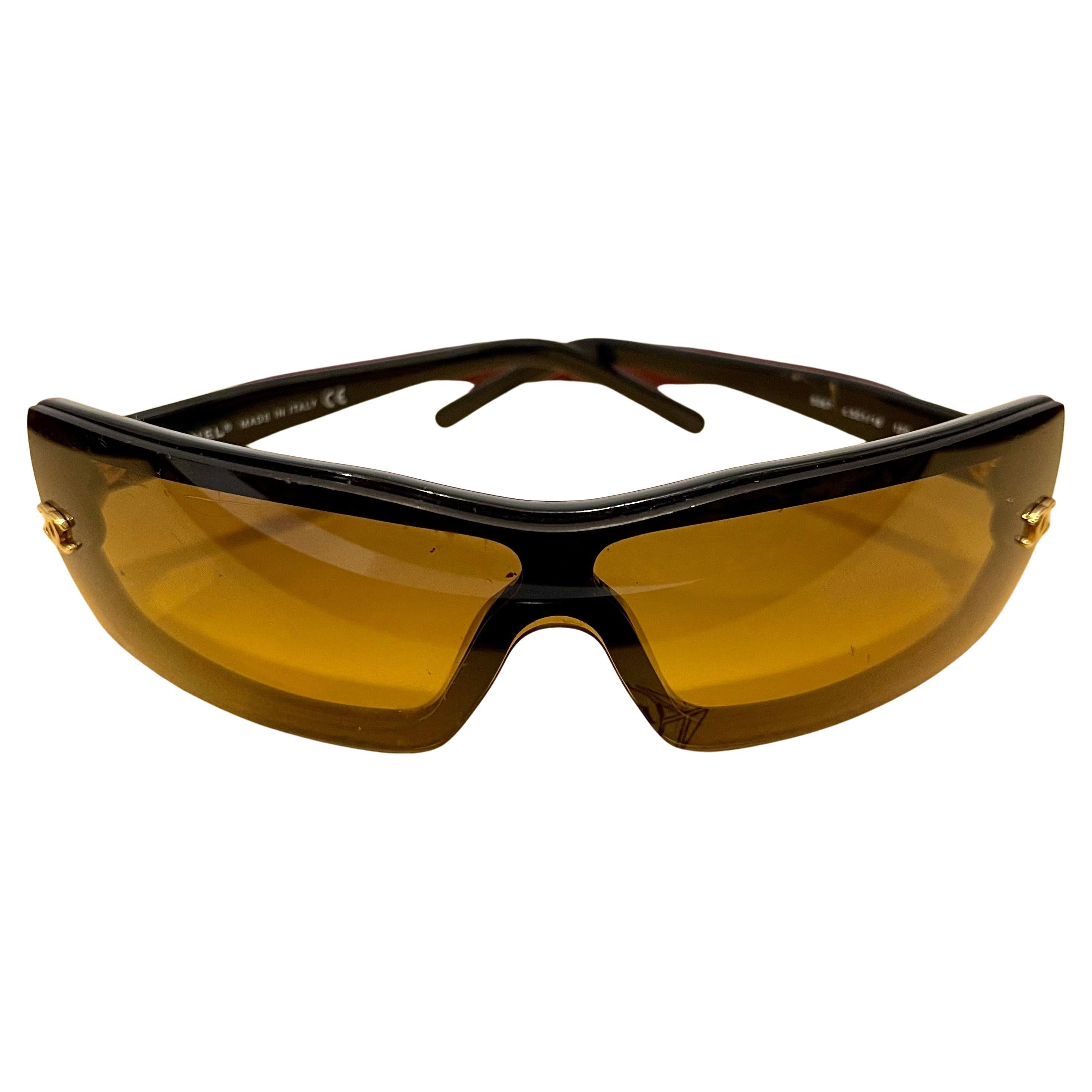 Chanel Black Logo Frame Sunglasses