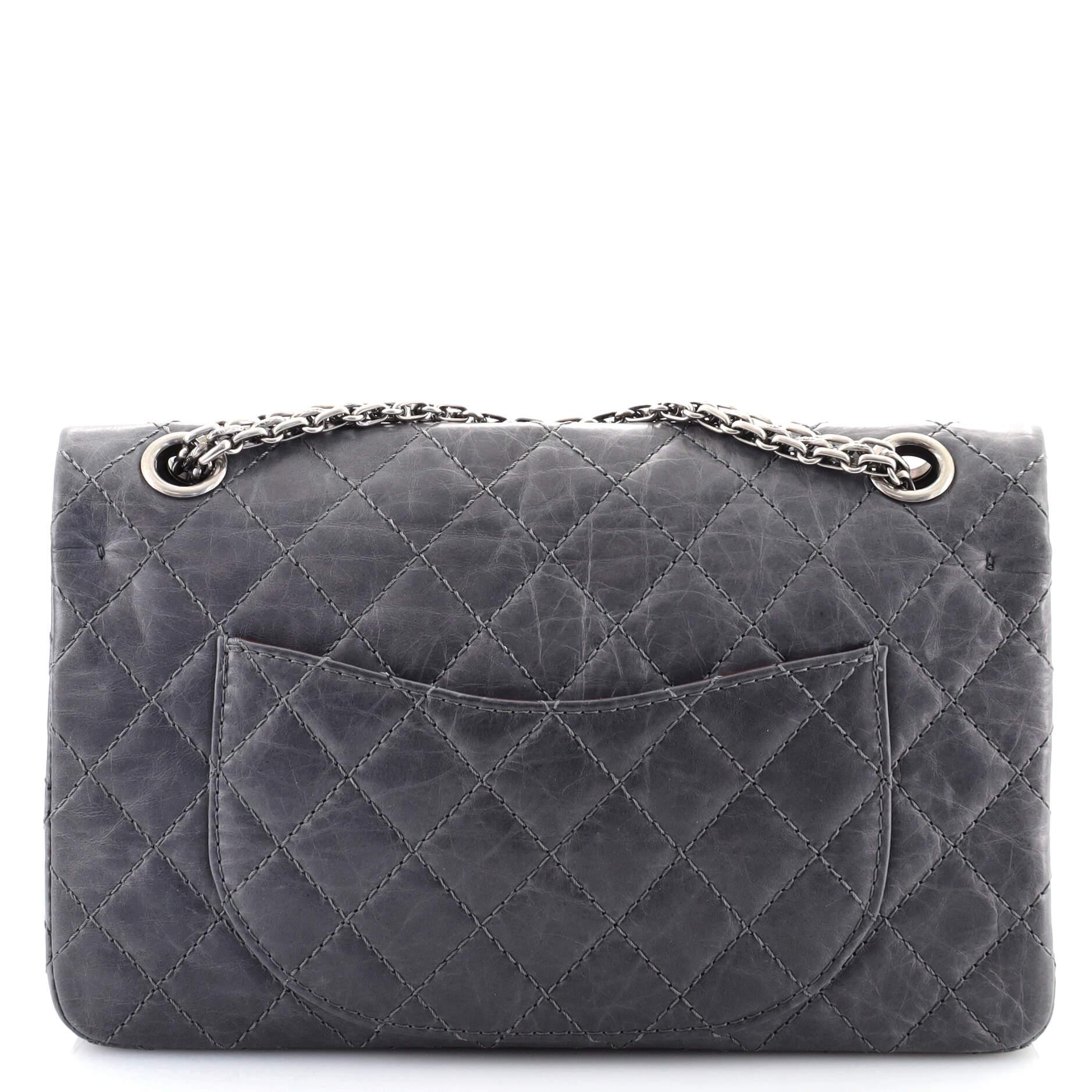 Chanel 50th Anniversary Reissue 2.55 Flap Bag Quilted Aged Calfskin 225 In Good Condition In NY, NY