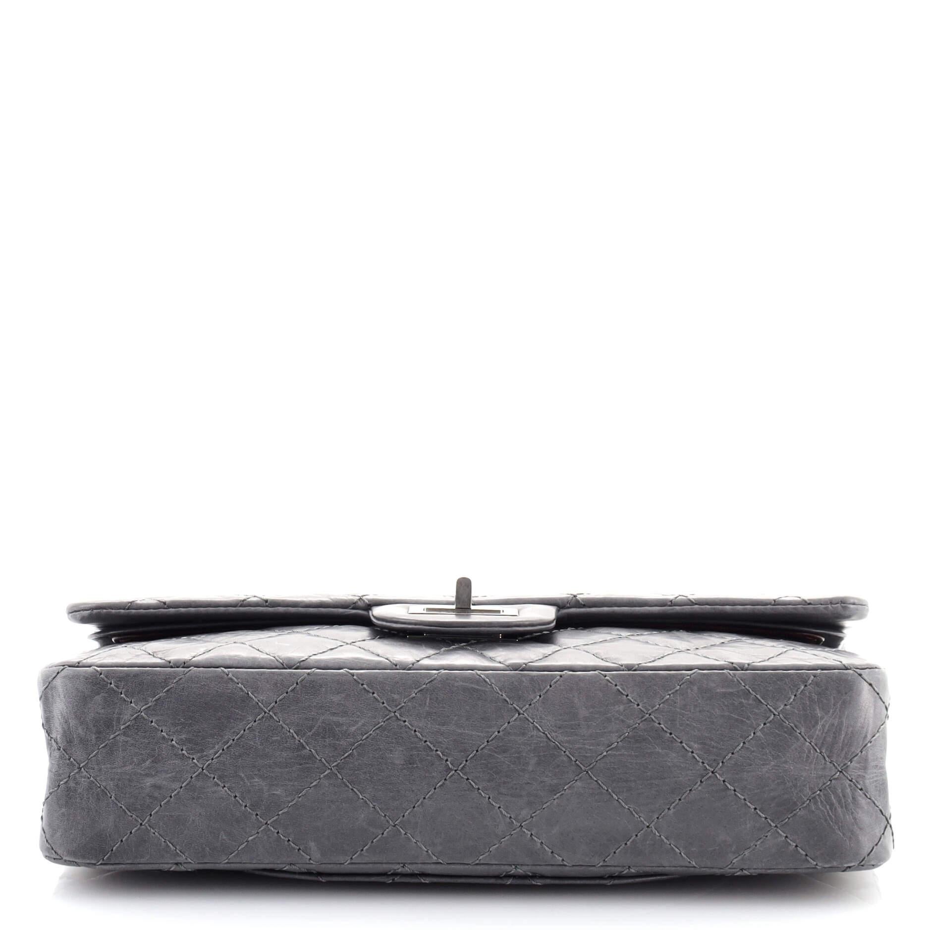 Women's or Men's Chanel 50th Anniversary Reissue 2.55 Flap Bag Quilted Aged Calfskin 225