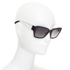 CHANEL 5263A  black clear square frame polarized CC logo wayfarer sunglasses