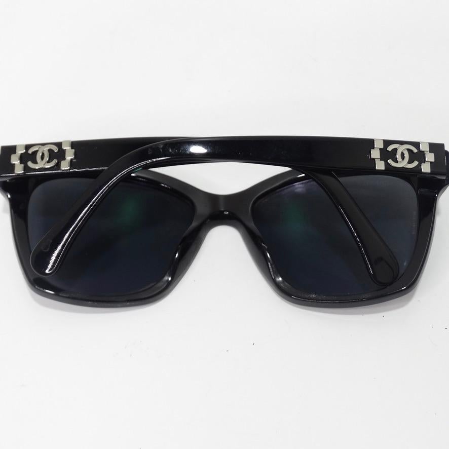 Chanel 5313 CC Butterfly Signature Sunglasses Black 7