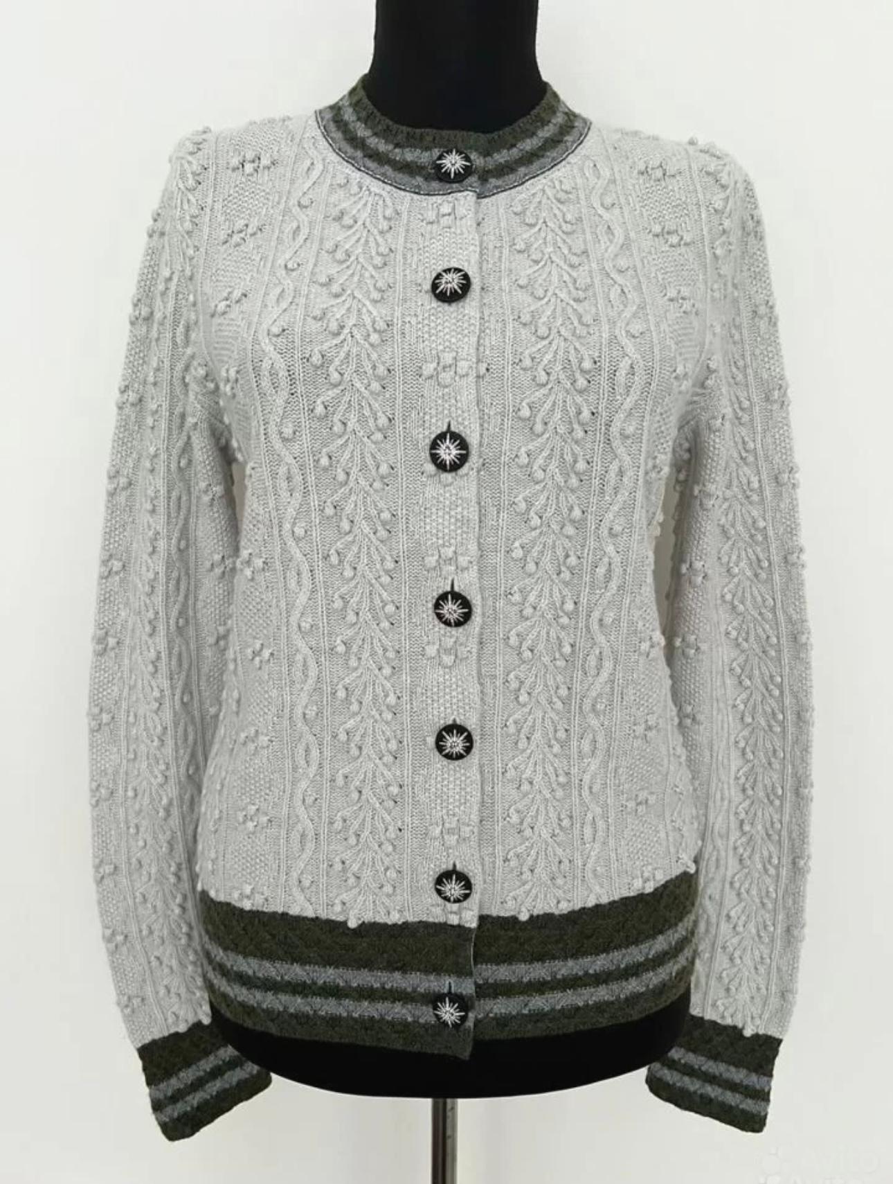 Chanel 5K$ CC Jewel Edelweiss Buttons Cashmere Cardigan For Sale 1