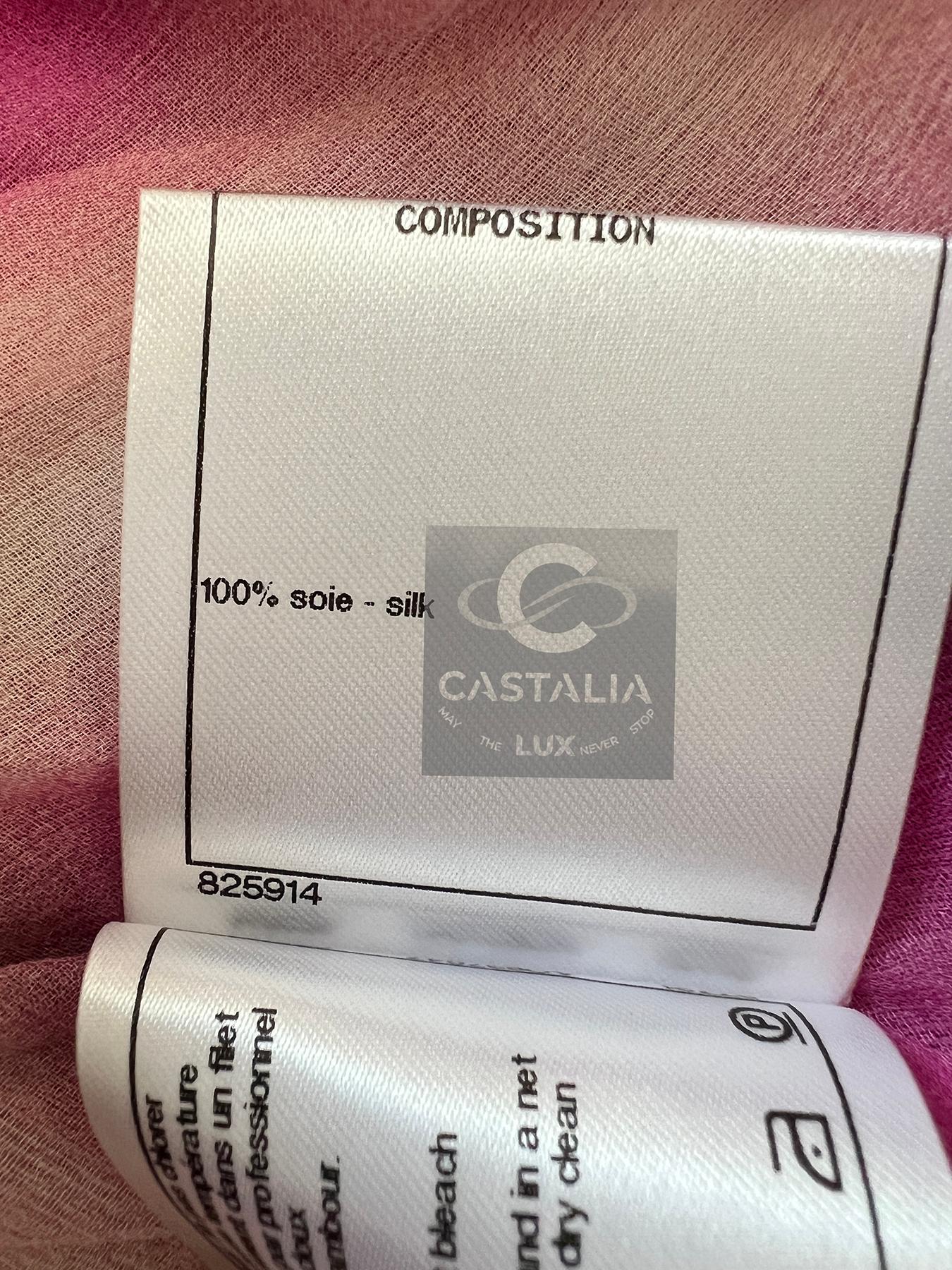 Chanel 5K$ CC Logo Muslin Silk Coat Dress 11