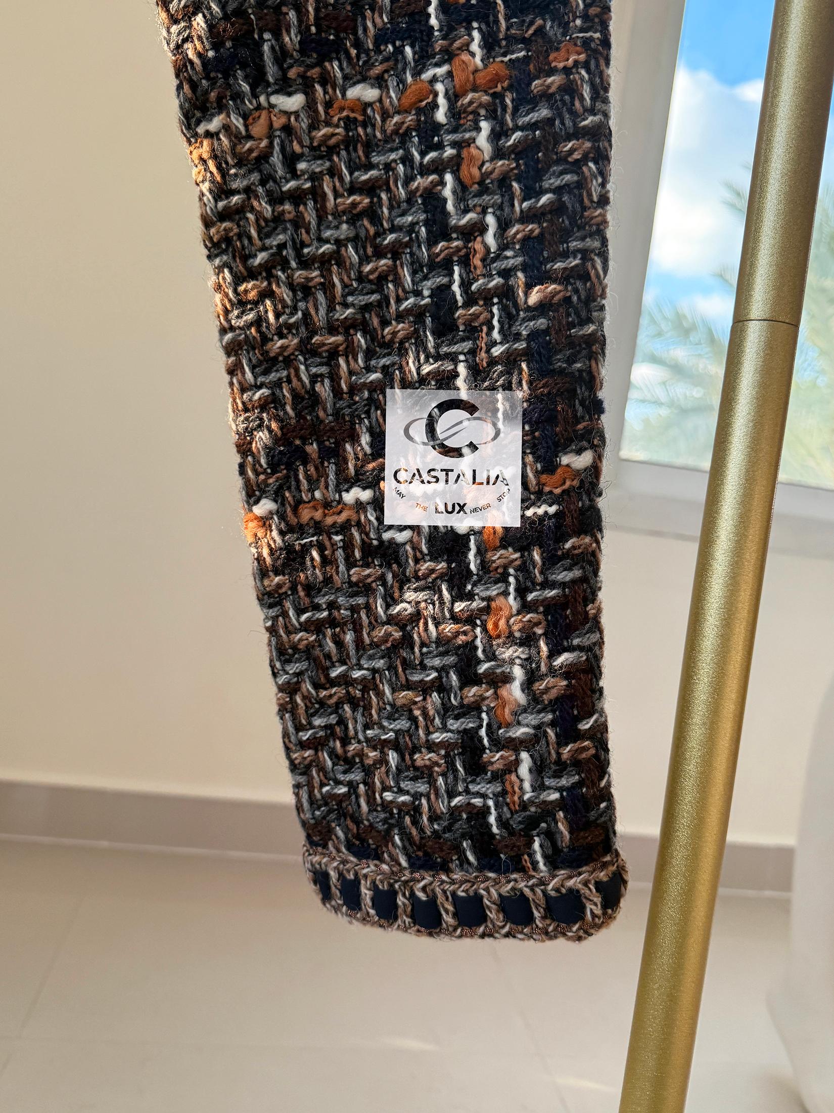 Chanel 5K$ New Paris / Rome Pantaloni iconici in tweed 36 FR in vendita 5