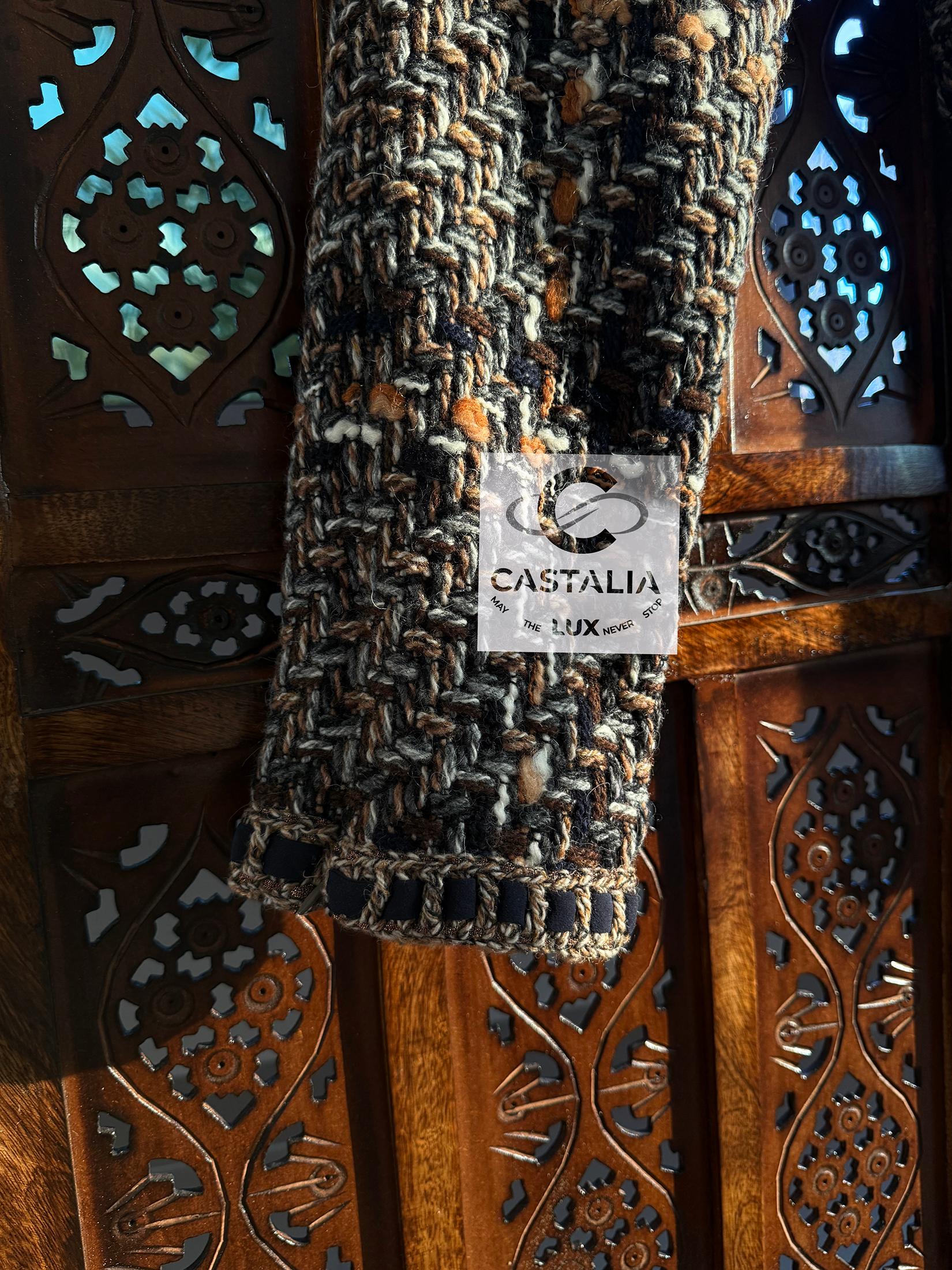 Chanel 5K$ New Paris / Rome Pantaloni iconici in tweed 36 FR in vendita 10