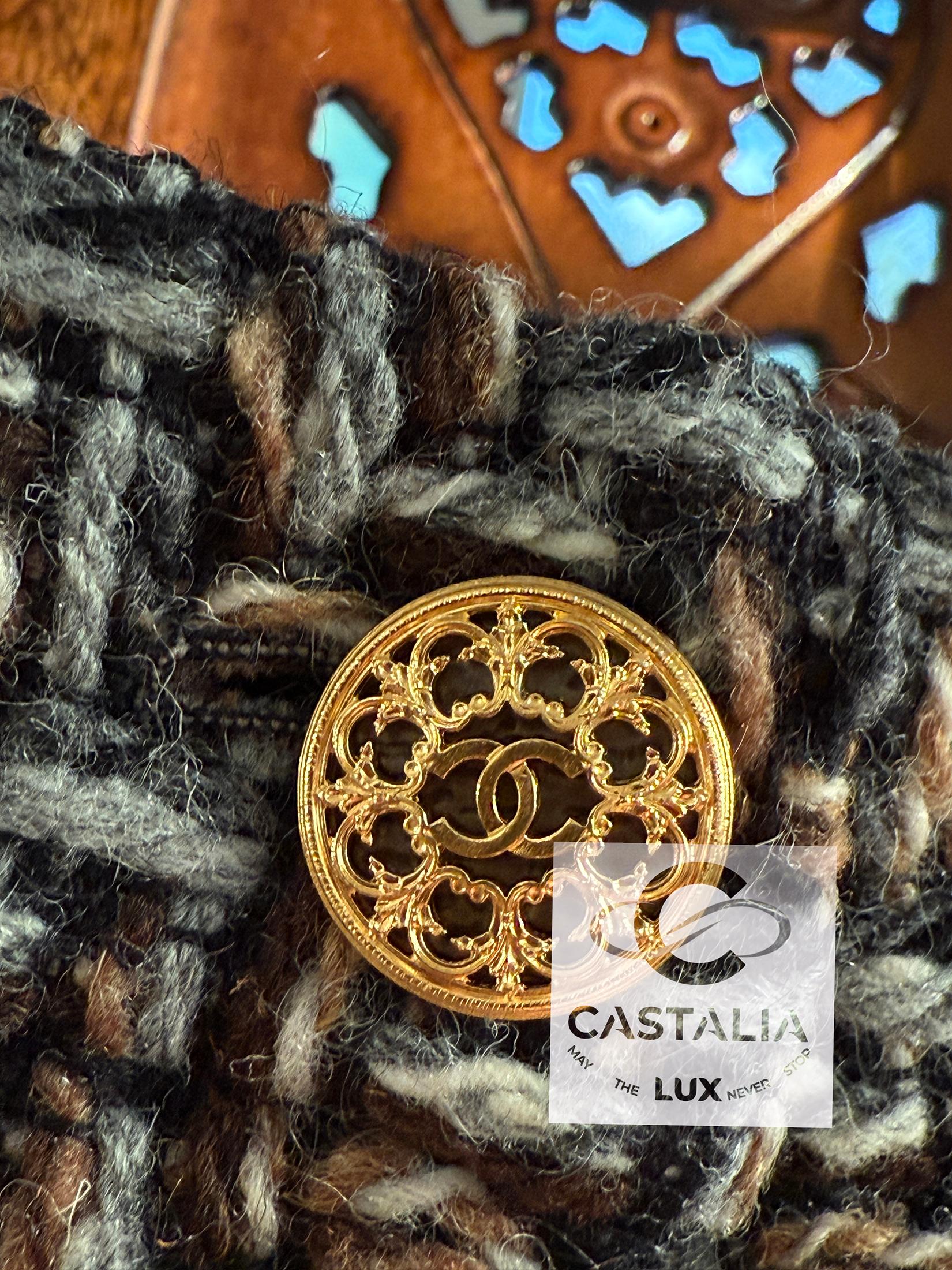 Chanel 5K$ New Paris / Rome Pantaloni iconici in tweed 36 FR in vendita 2