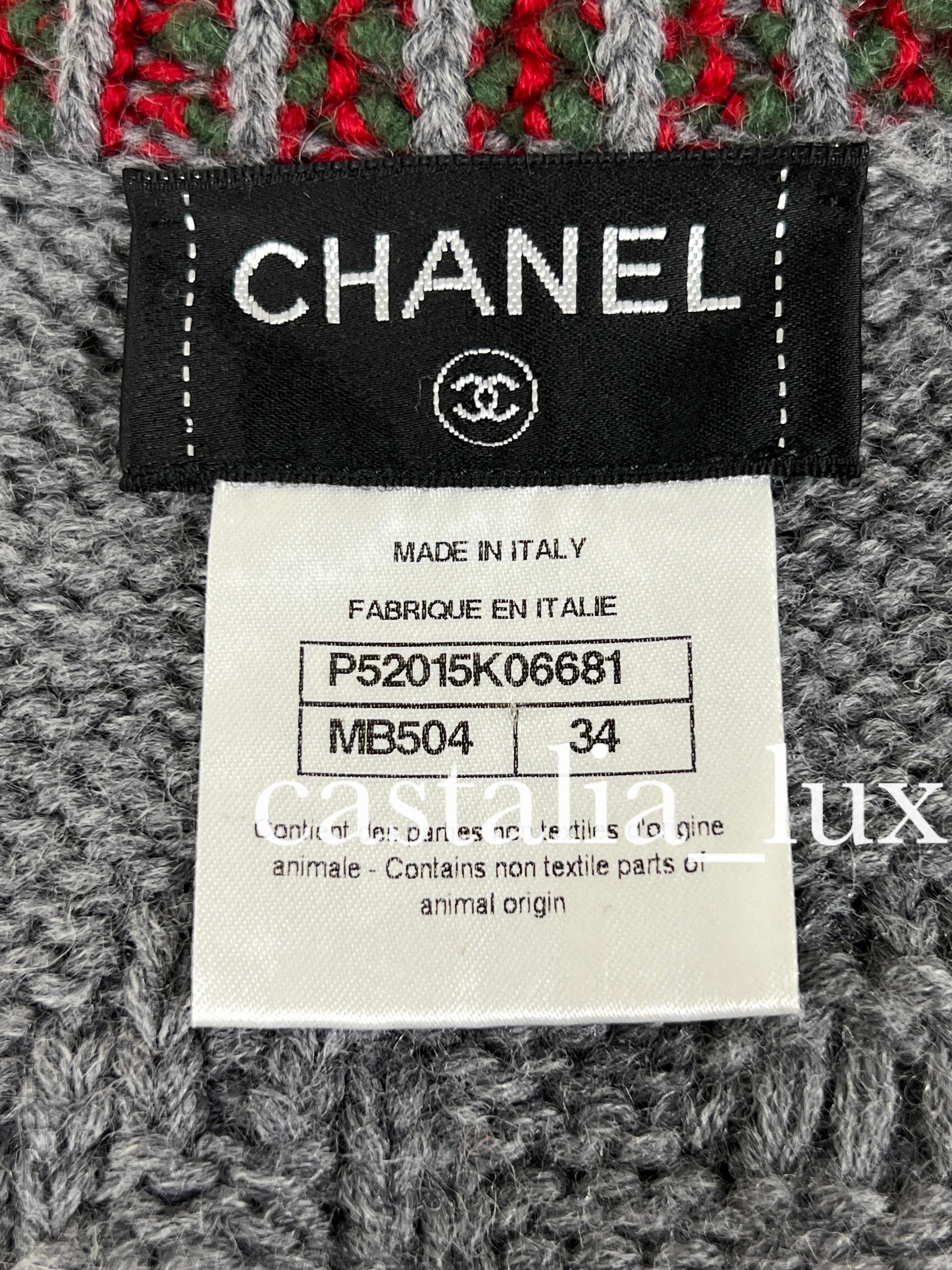 Veste cardi Chanel 5K Paris / Salzbourg à motifs alpins en vente 9