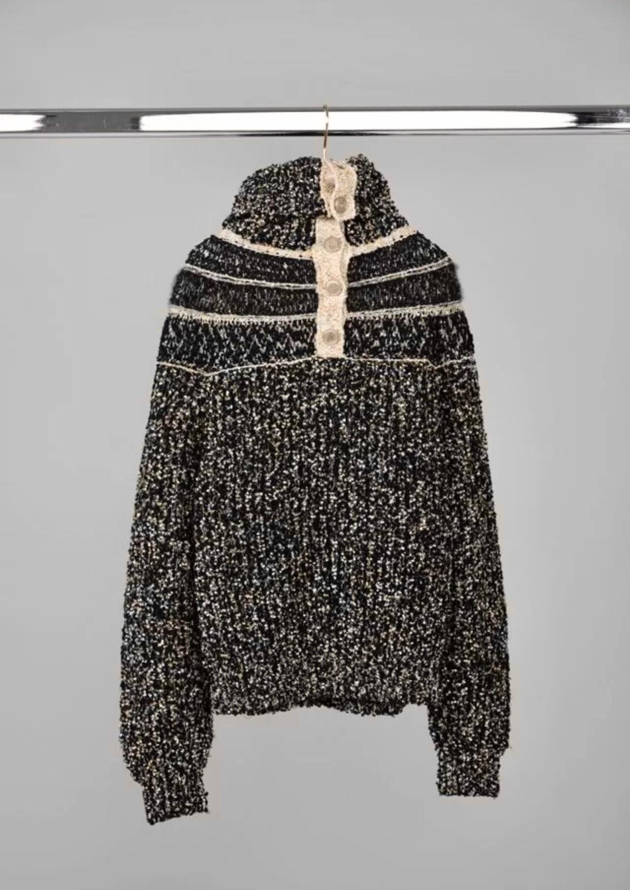 Chanel 5K$ Runway Ägyptische Symbole Lesage Tweed Pullover im Angebot 1