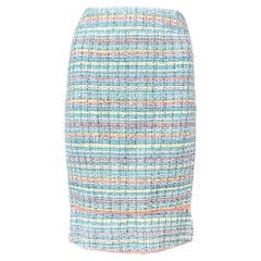 CHANEL 5K$ Runway Ribbon Tweed Skirt 36 FR