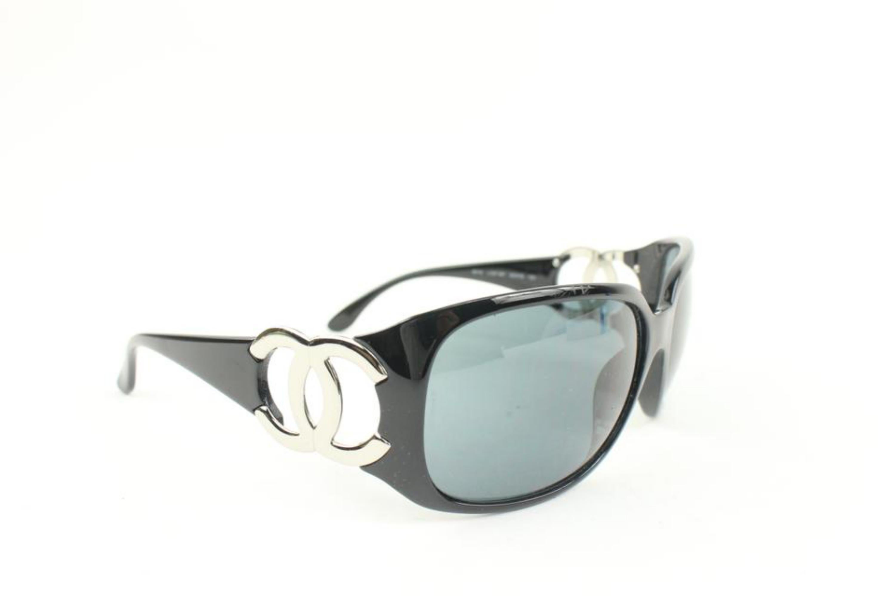 Chanel 6014 CC Jumbo Black Sunglasses 19ck31s
Date Code/Serial Number: 6014 c.501/87 
Made In: Italy
Measurements: Length:  5.75