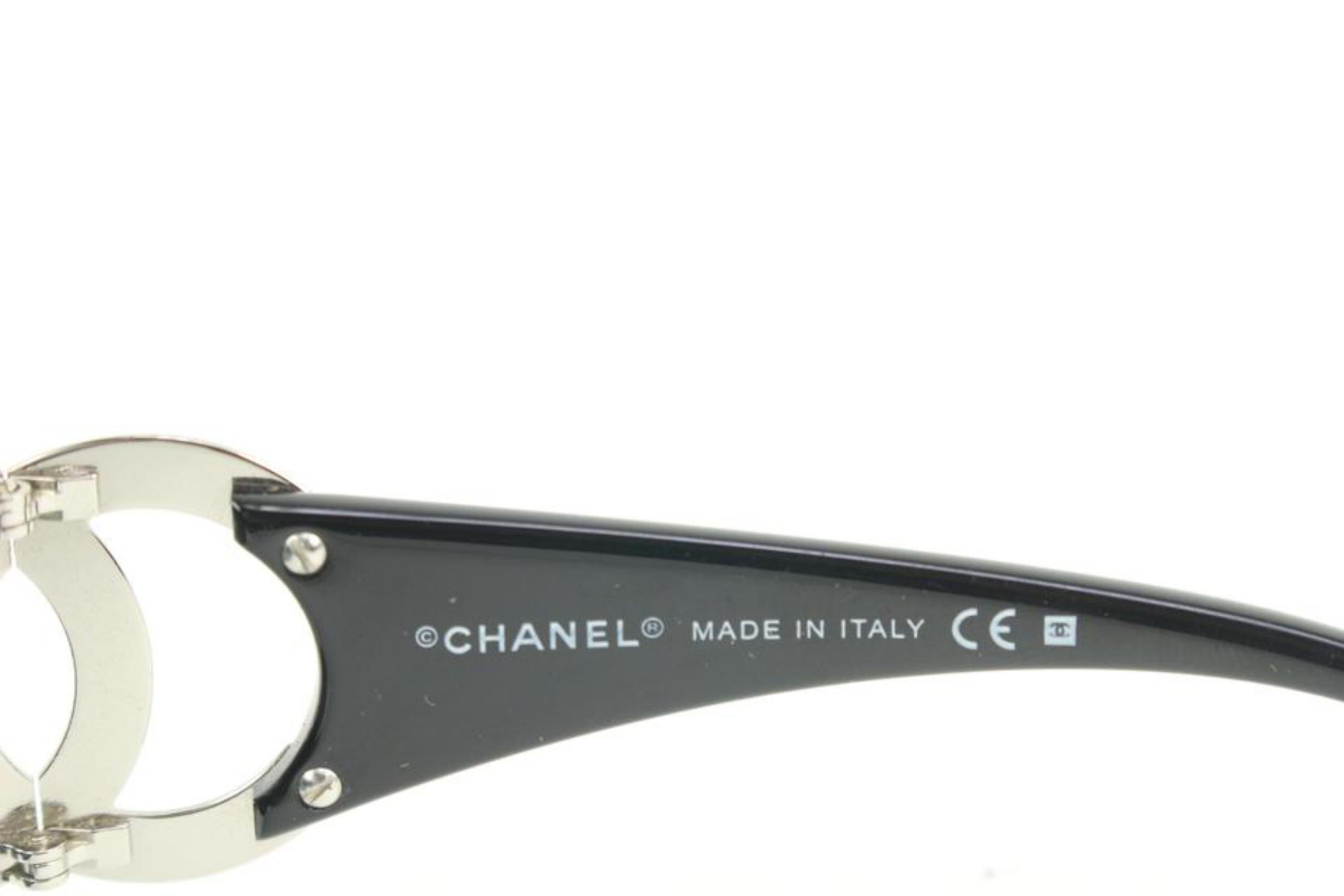 Chanel 6014 CC Jumbo Black Sunglasses 19ck31s In Good Condition In Dix hills, NY