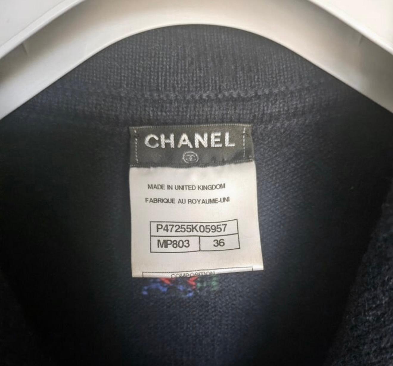 Chanel 6K$ CC Globe Buttons Maxi Cashmere Dress 36 FR 6