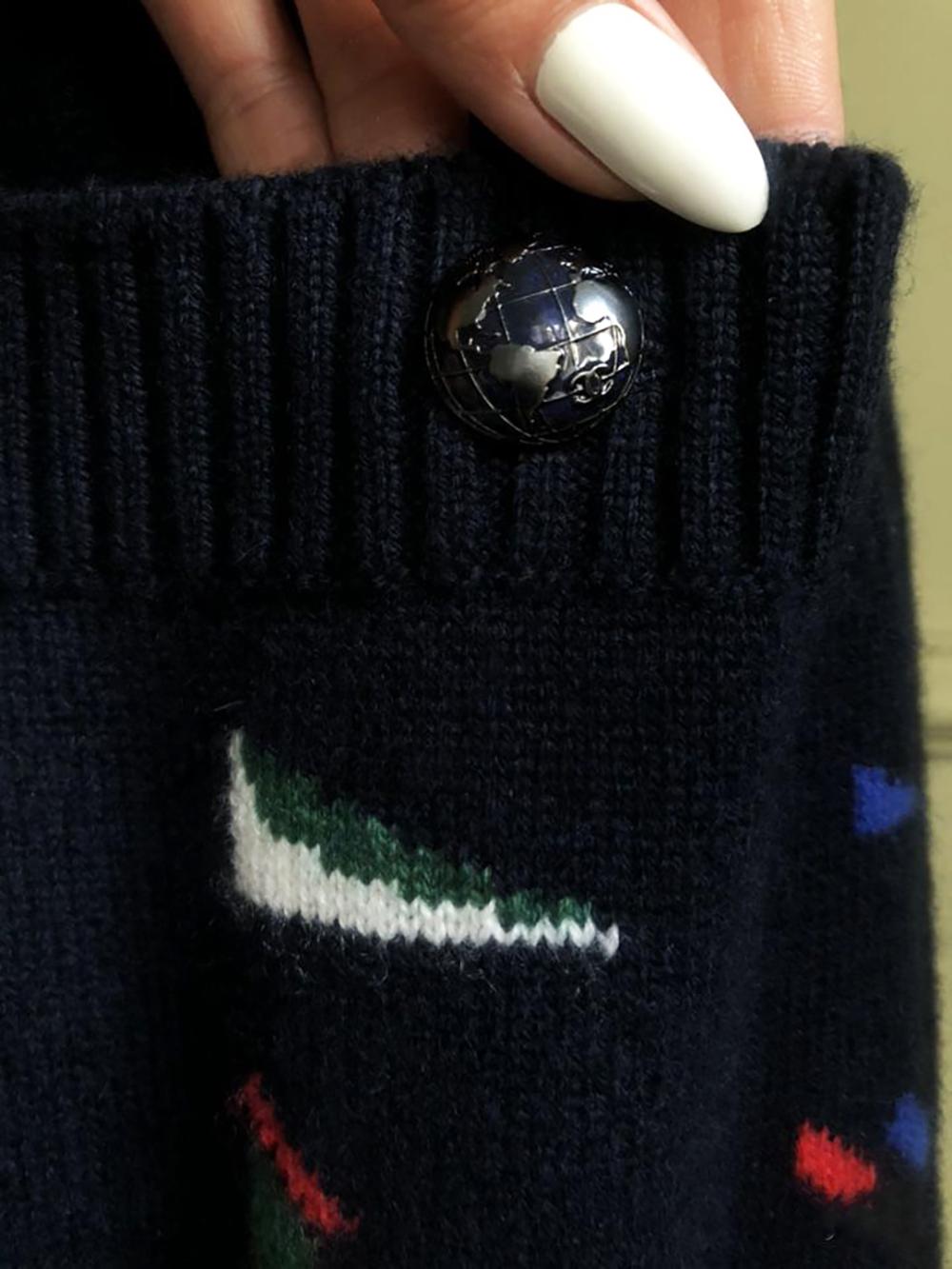 Chanel 6K$ CC Globe Buttons Maxi Cashmere Dress 36 FR 1