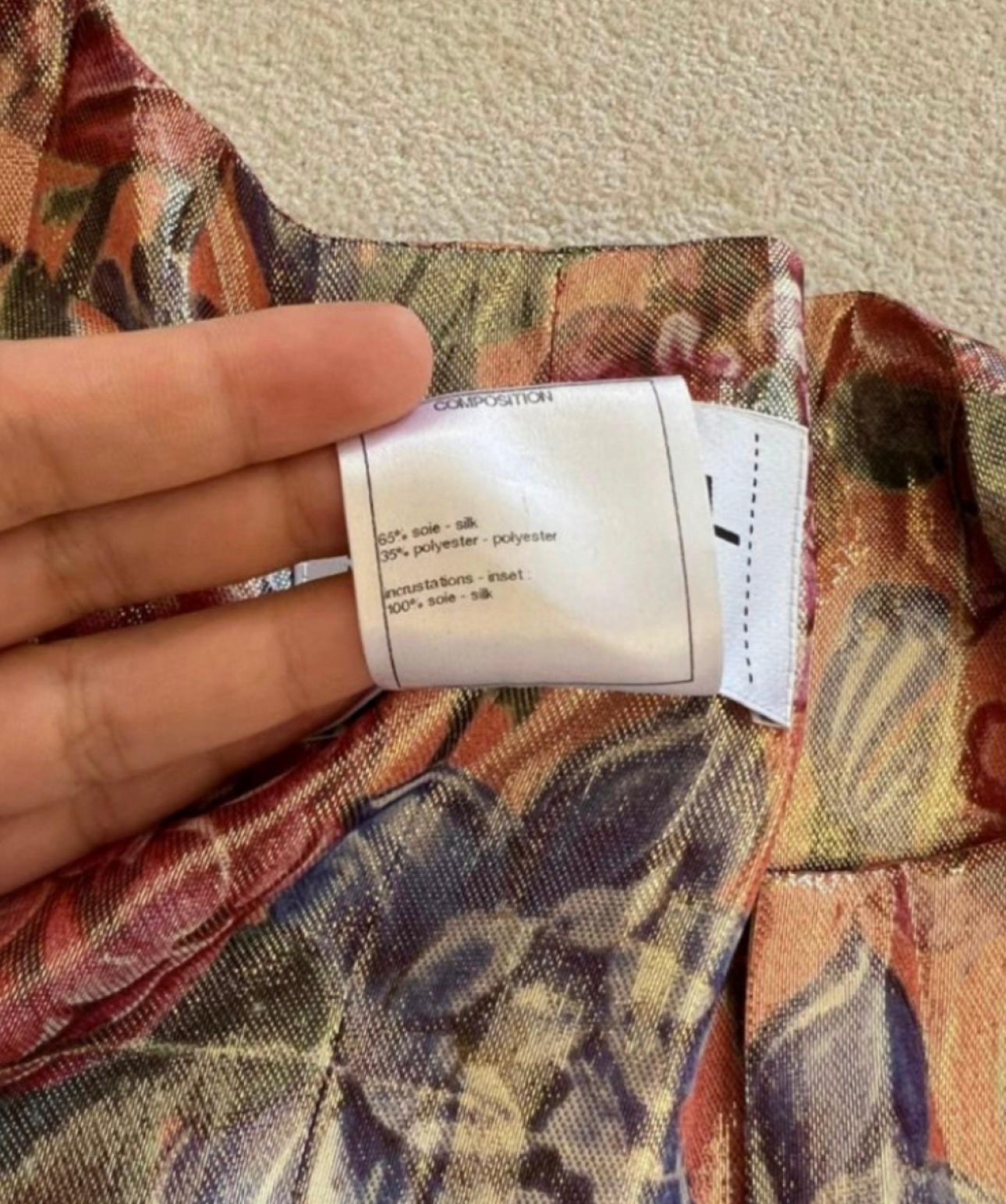 Chanel 6K$ CC Logo Runway Taffeta Silk Jacket 7