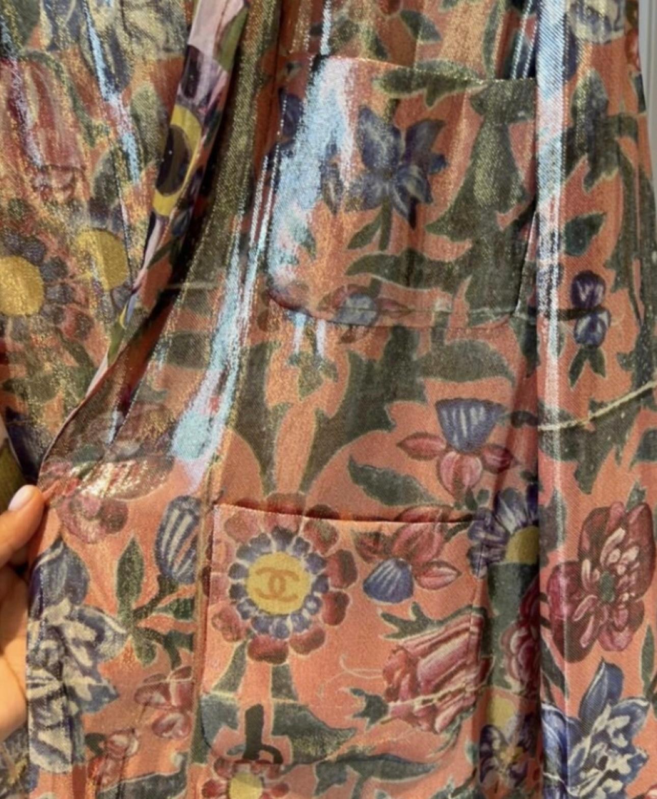 Chanel 6K$ CC Logo Runway Taffeta Silk Jacket 3