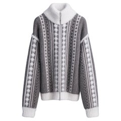 CHANEL 6K$ New ARCTIC ICE Iconic Fluffy Cardigan 42 FR