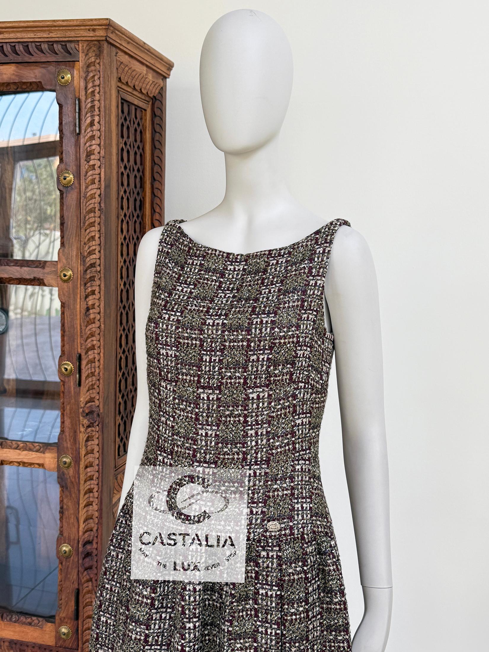 Chanel 6K$ New Paris / Edinburgh Lesage Tweed Dress 36 FR For Sale 6