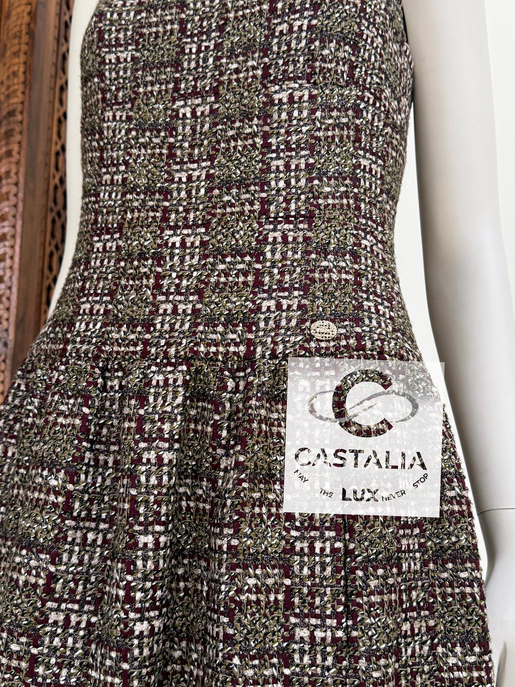 Chanel 6K$ New Paris / Edinburgh Lesage Tweed Dress 36 FR For Sale 8