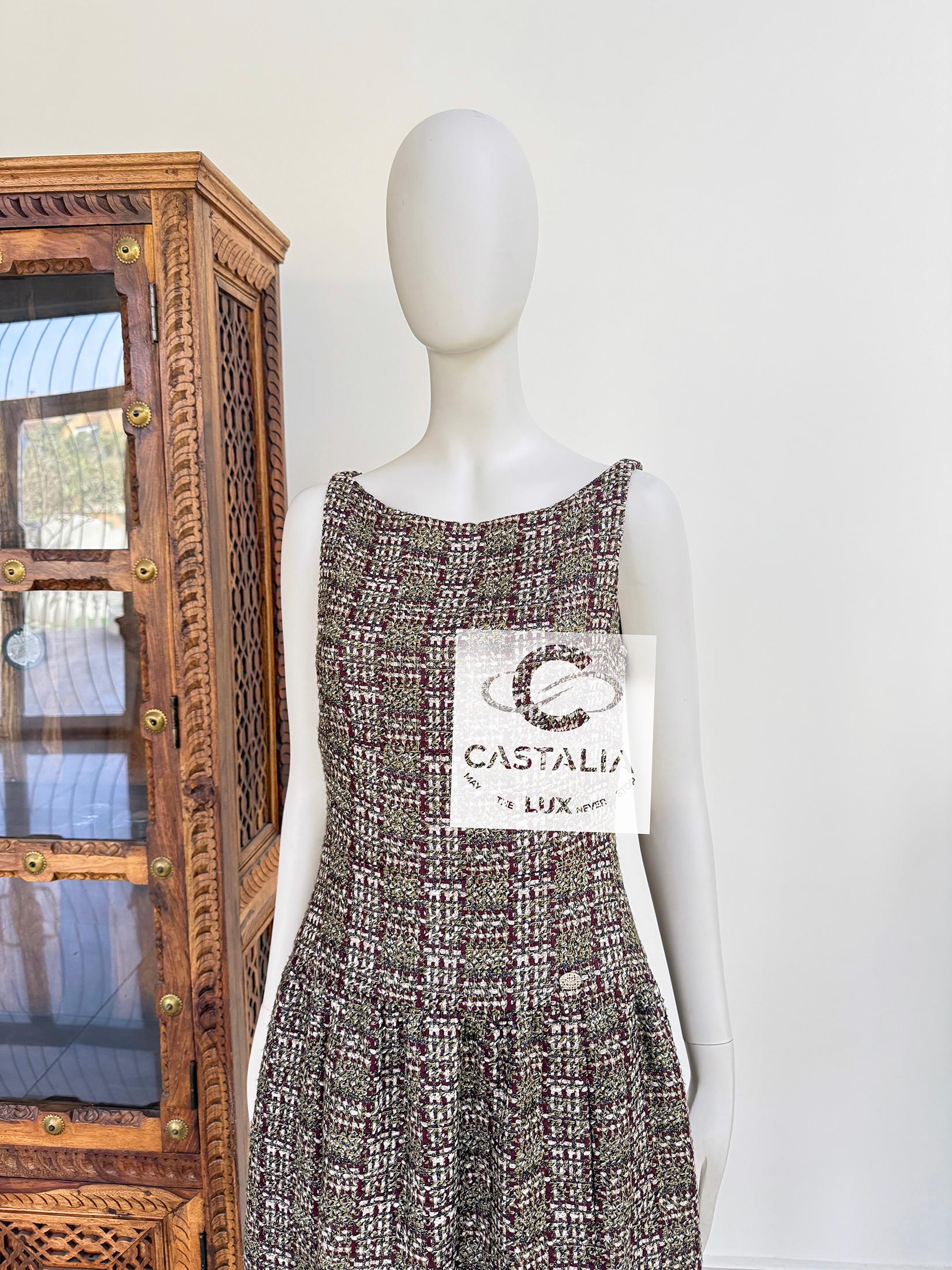 Chanel 6K$ New Paris / Edinburgh Lesage Tweed Dress 36 FR In New Condition For Sale In Dubai, AE