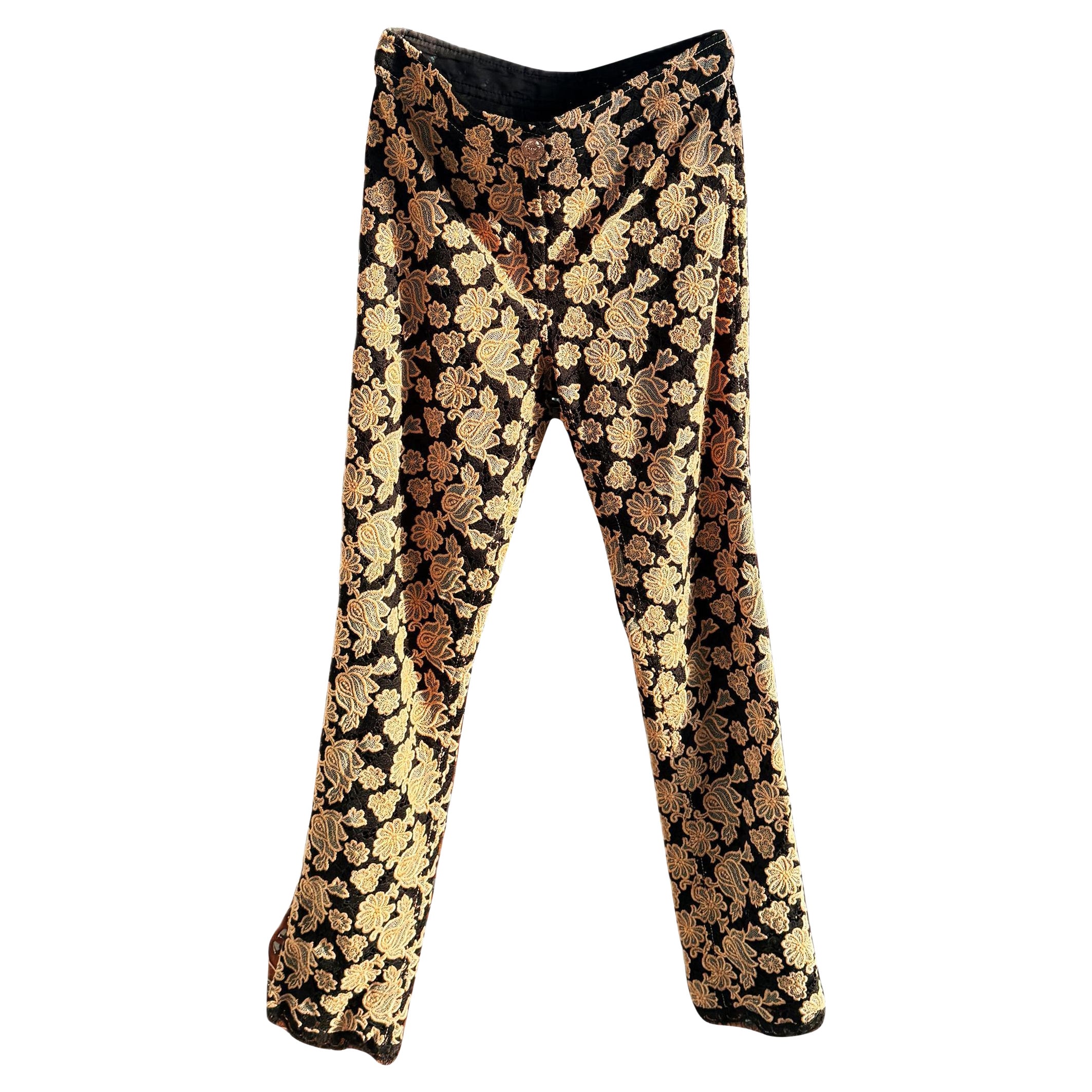 CHANEL 6K$ New Paris / ROME Pantalon brodé 36 FR