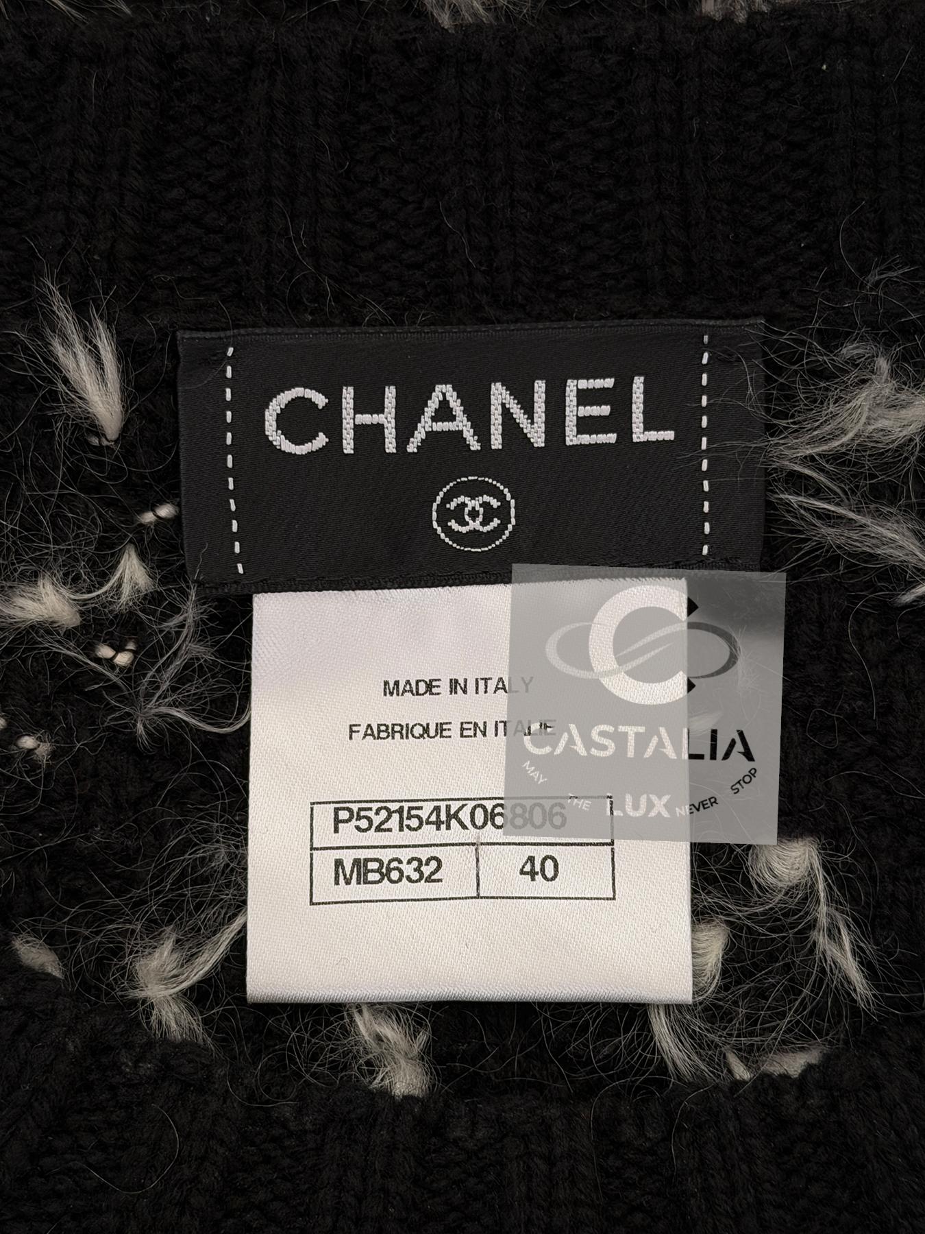 CHANEL 6K$ New Paris / Salzburg CC Buttons Fluffy Dress 40 FR en vente 9